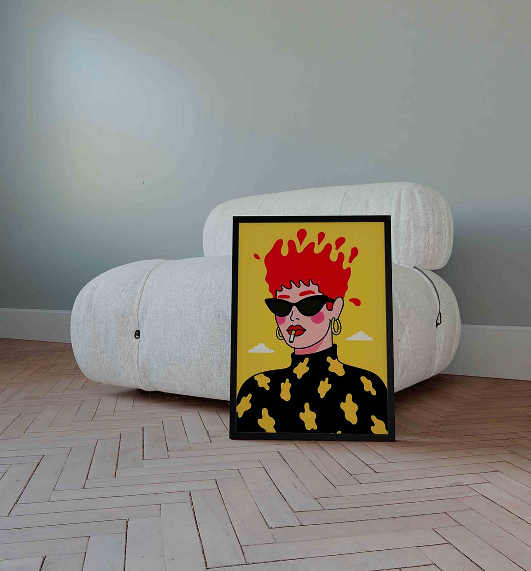 Vrouw met rode haren Poster