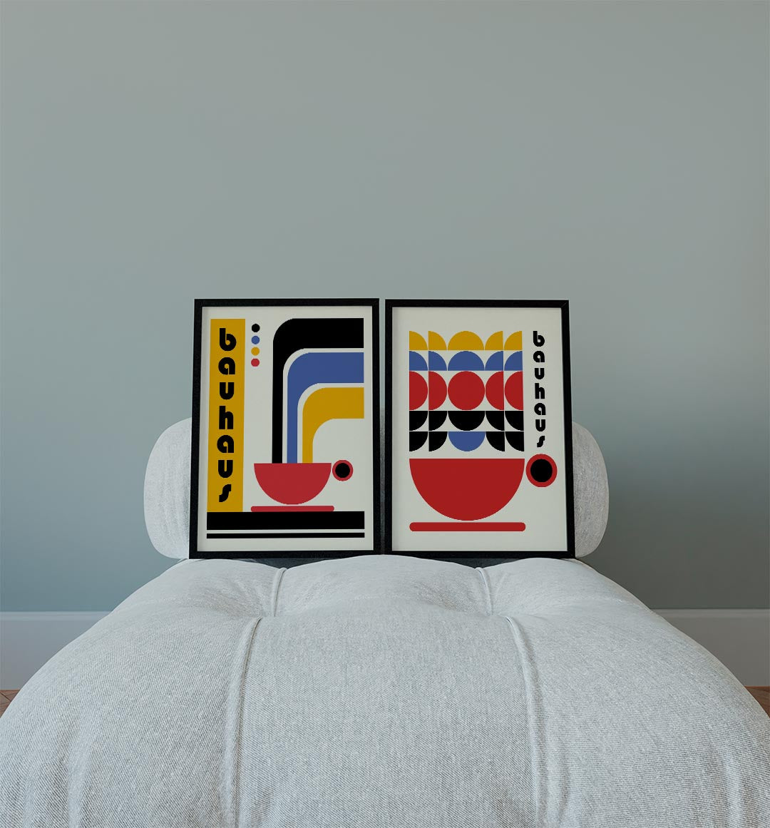 Kleurrijke vormen Posterset