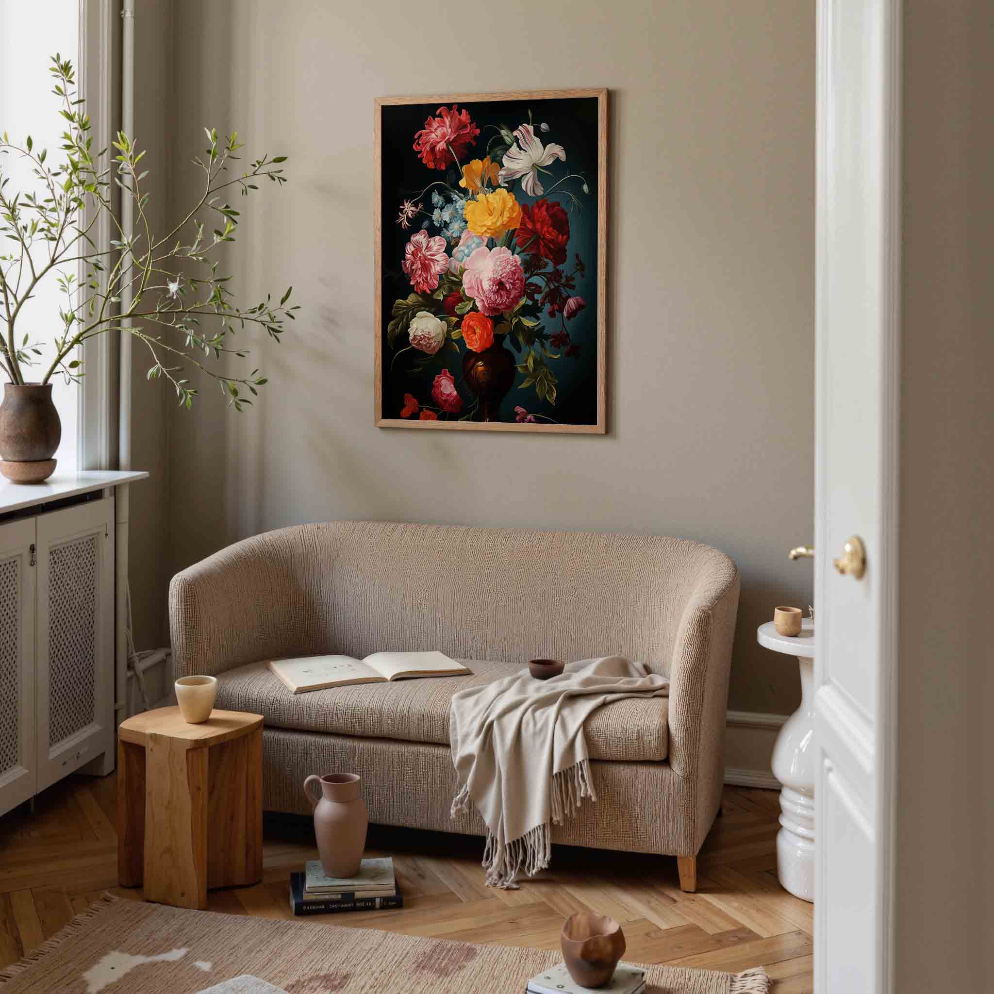 Bloemen in vaas Poster