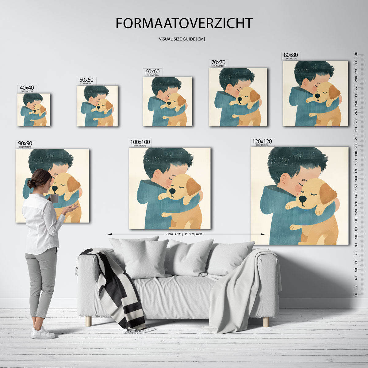 Kind met hond Poster