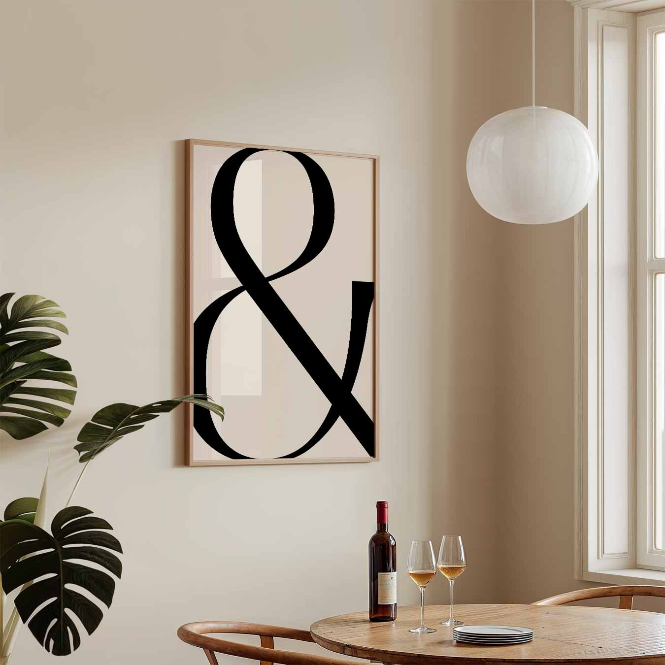 Stijlvolle Ampersand Poster-WallArtistic