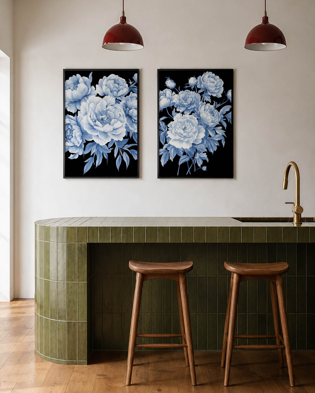 Bloemrijke sereniteit Posterset