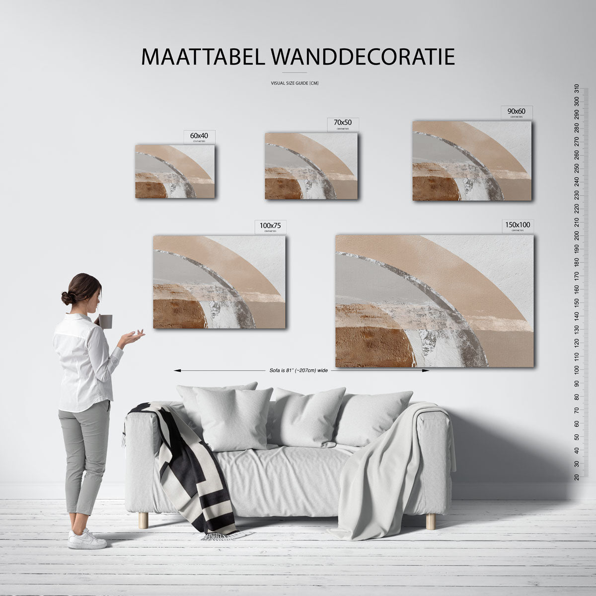 Organische vormen compositie Kunstwerk
