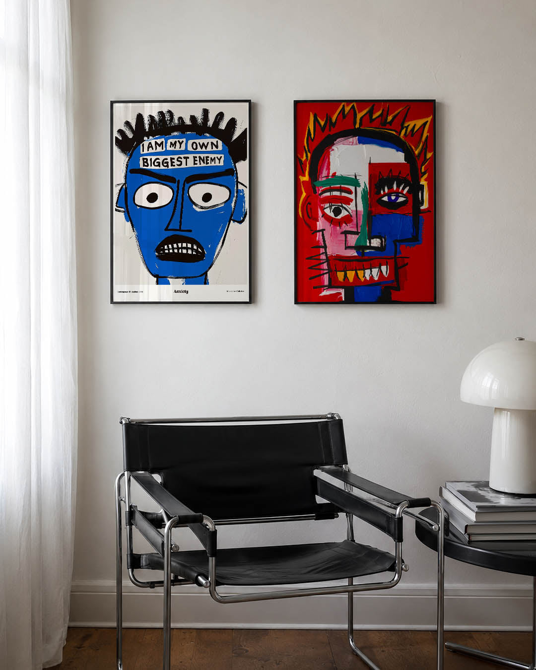 Expressieve gezichtsuitdrukking Posterset
