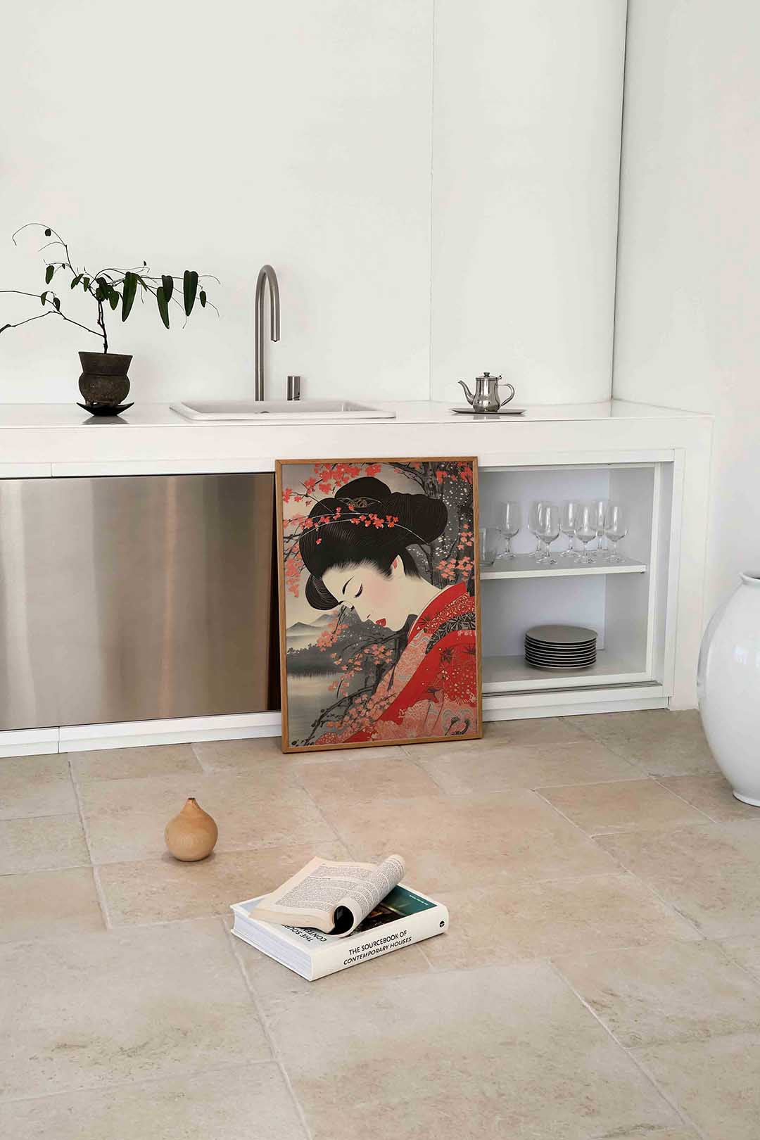 Vrouw met bloemen Poster