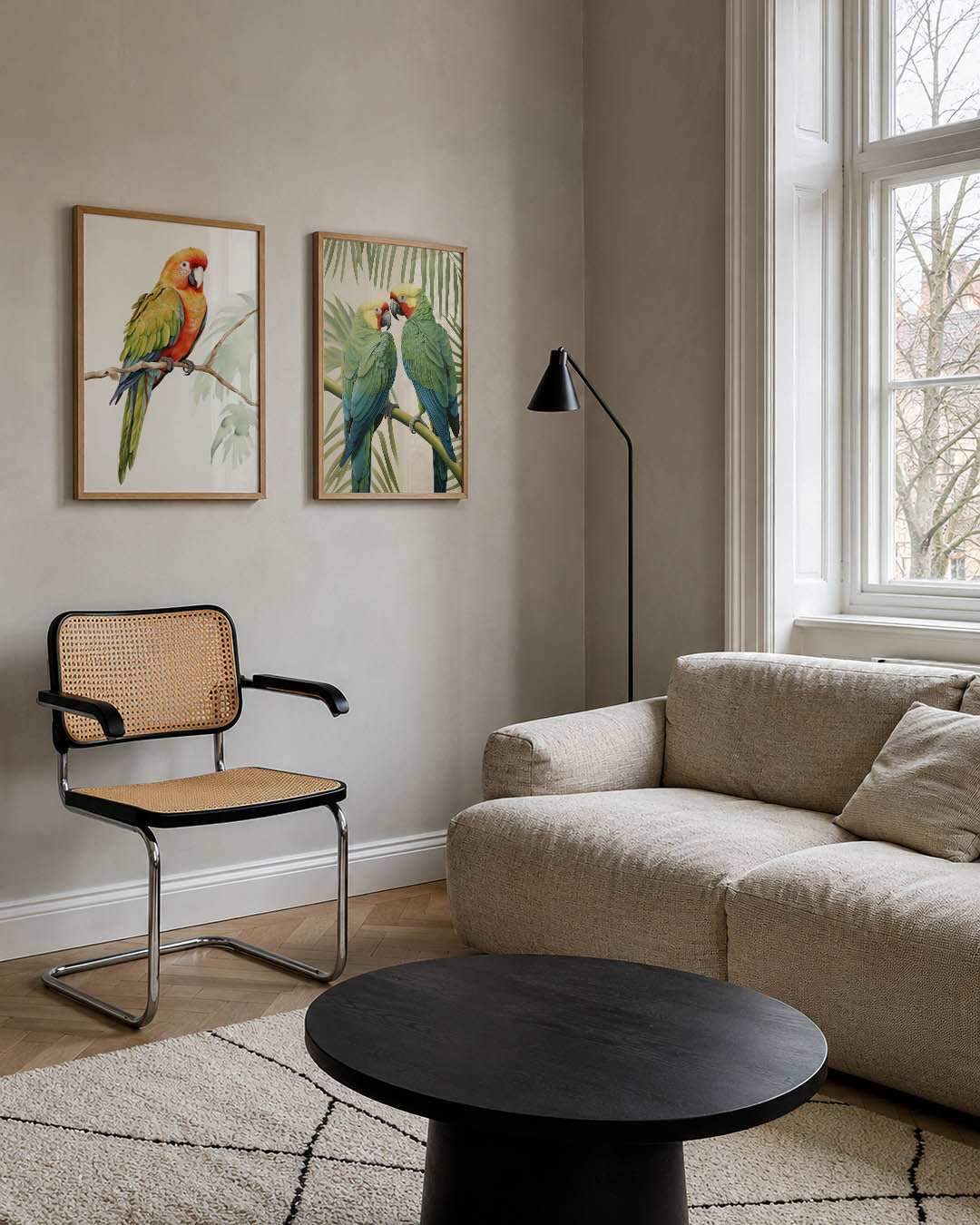 Vogel en tak Posterset