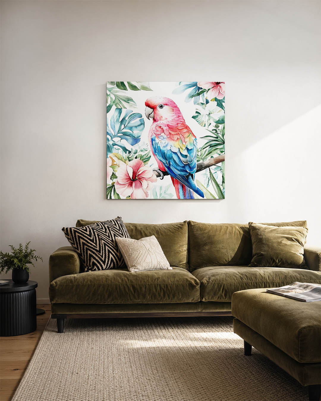 Vrolijke papegaai Kunstwerk