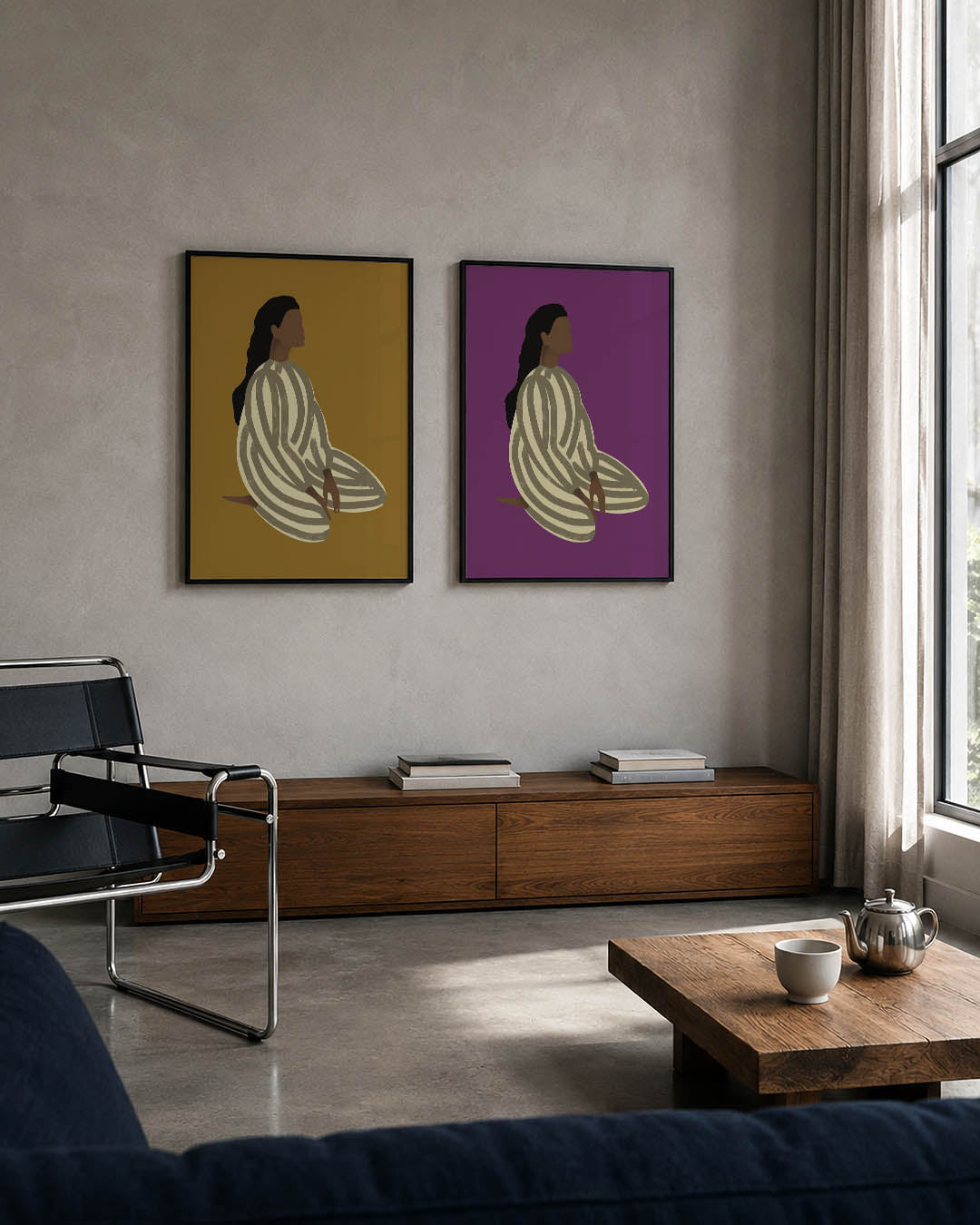 Gestreepte harmonie Posterset