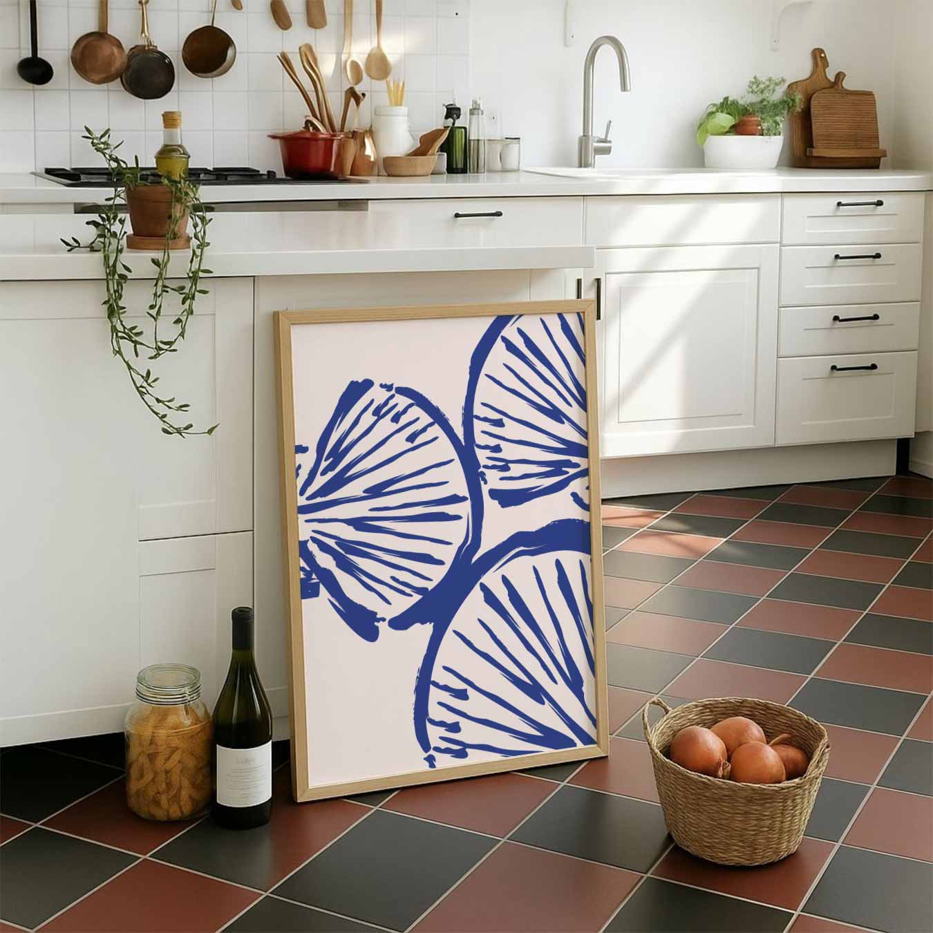 Abstracte Blauwe Schoonheid Poster-WallArtistic