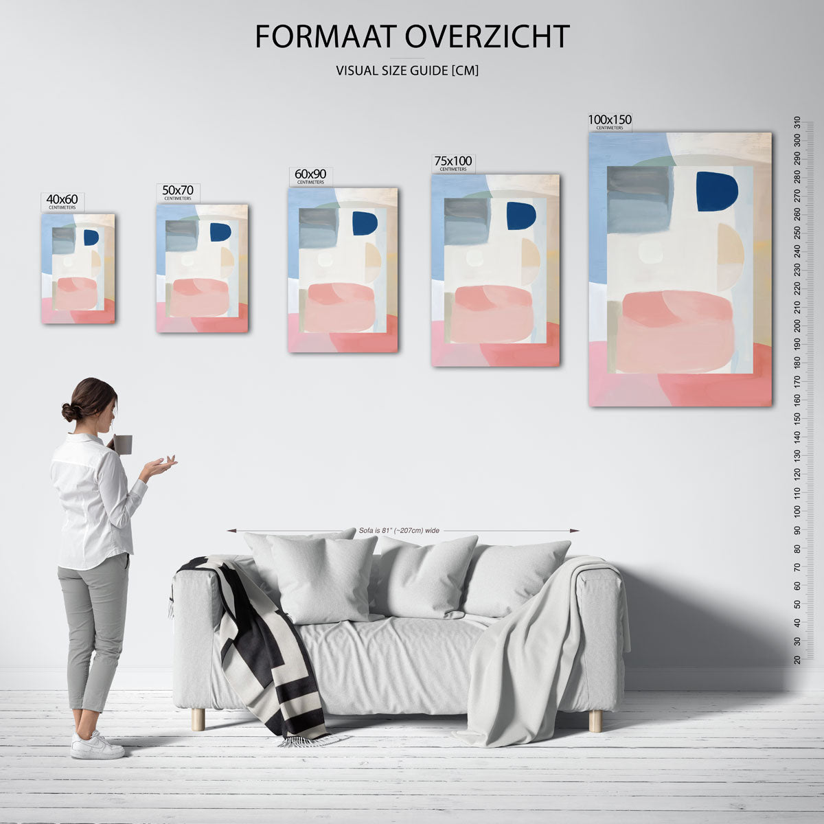 Organische vormen compositie Kunstwerk