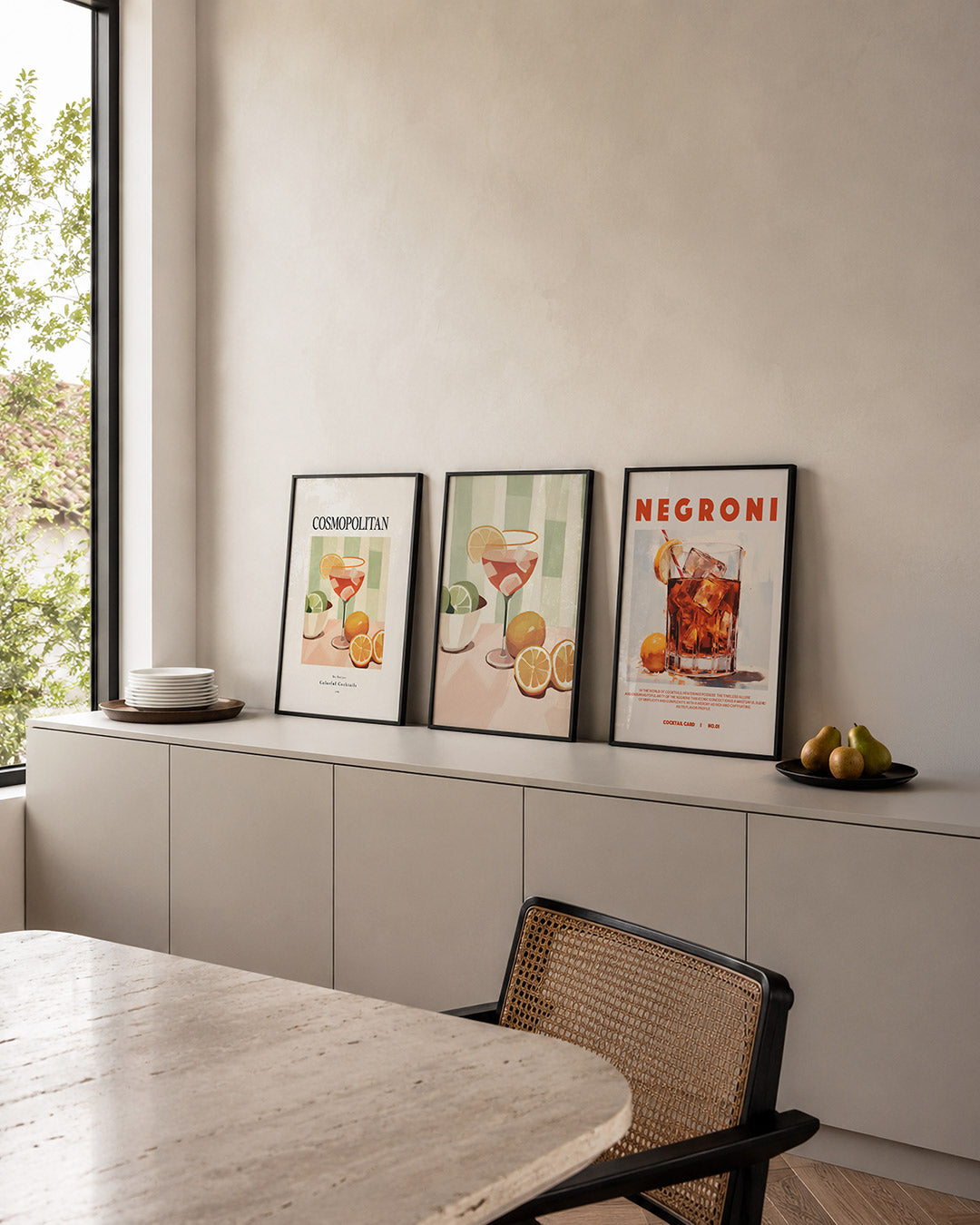Fruitige cocktailkleuren Posterset