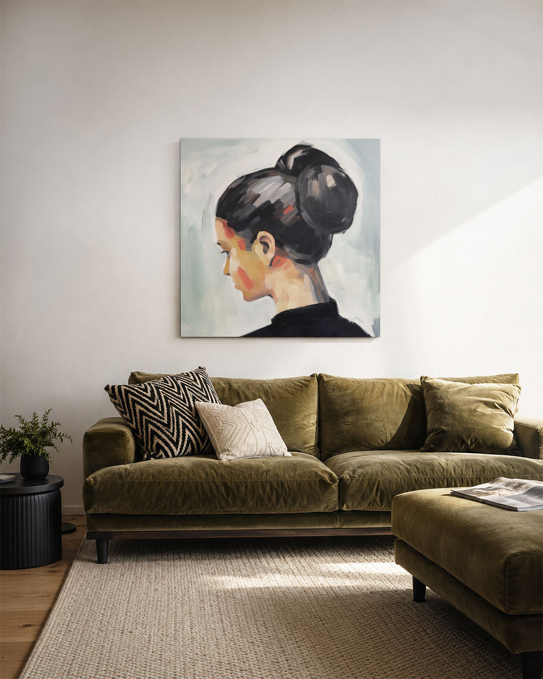 Portret met zachte tinten Kunstwerk