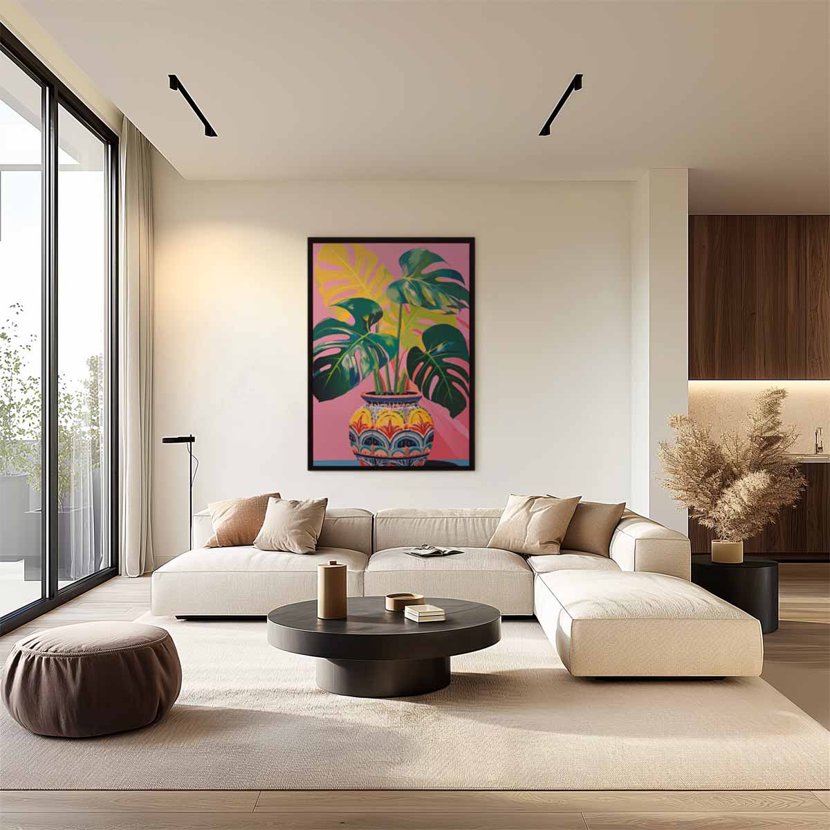 Tropische Bliss in Keramiek Kunstwerk-canvas-dibond-plexiglas-wanddecoratie-WallArtistic