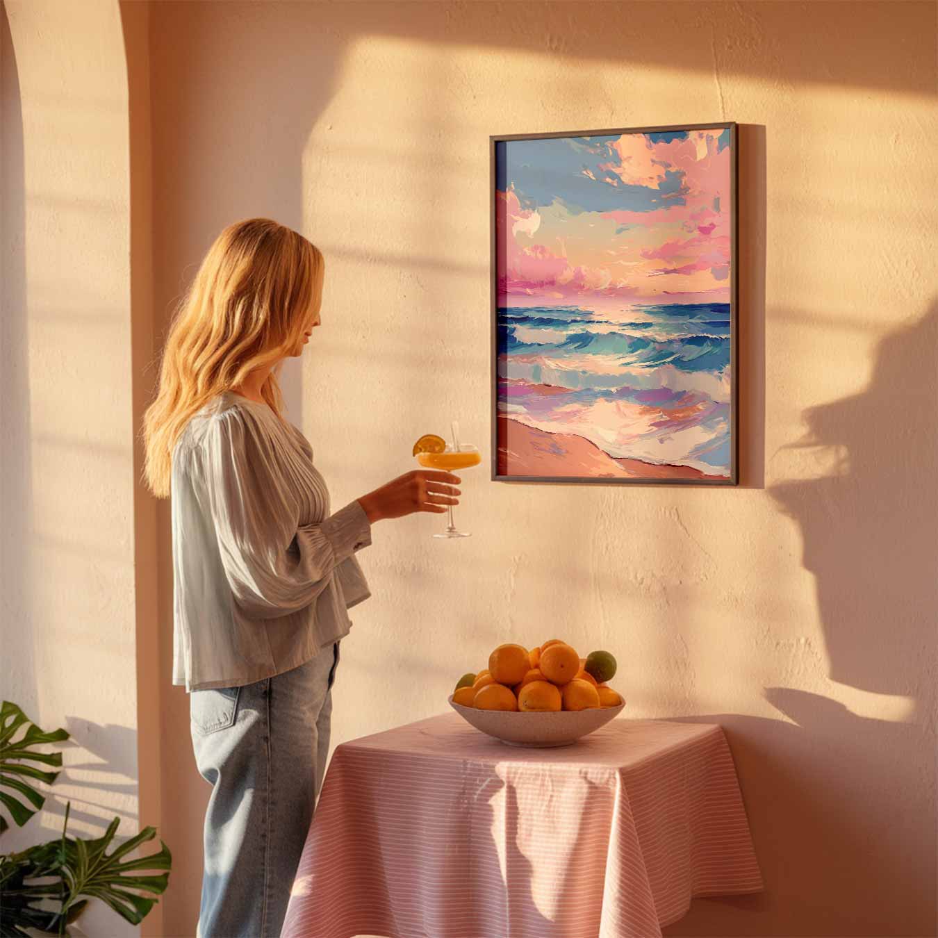 Dromerige Zonsondergang aan Zee Poster-WallArtistic