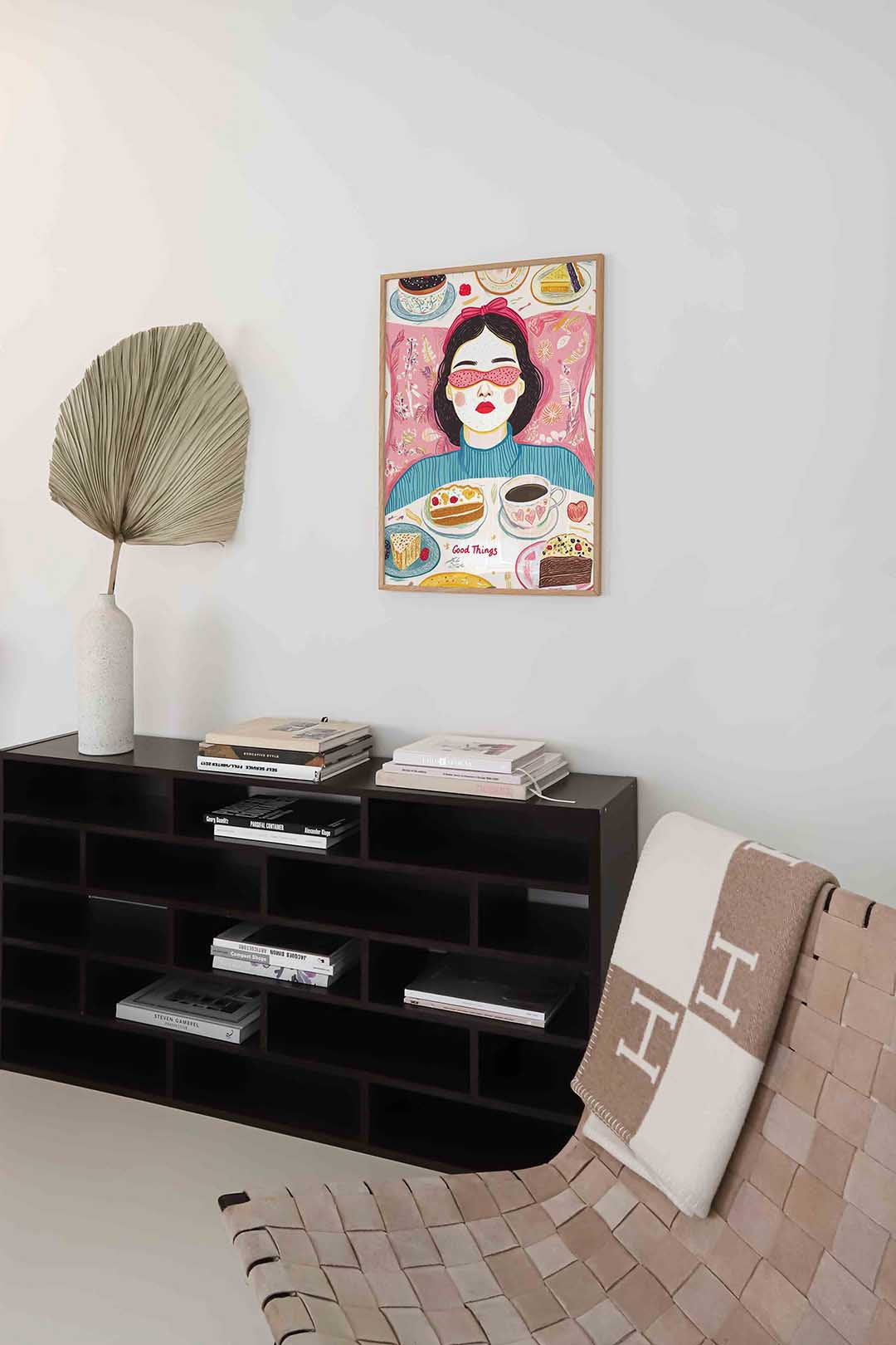 Vrouw met desserts Poster