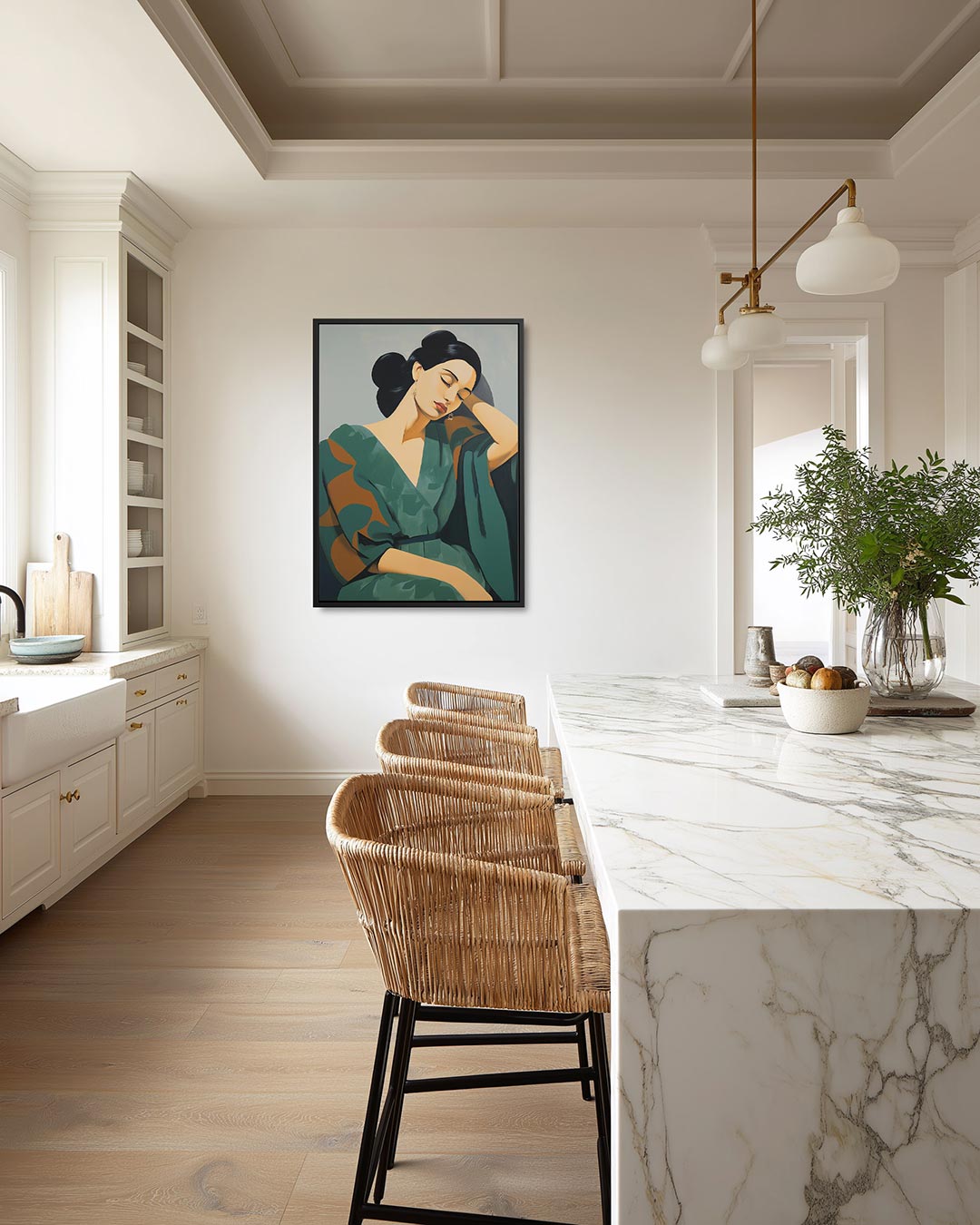 Dromerige vrouw Kunstwerk