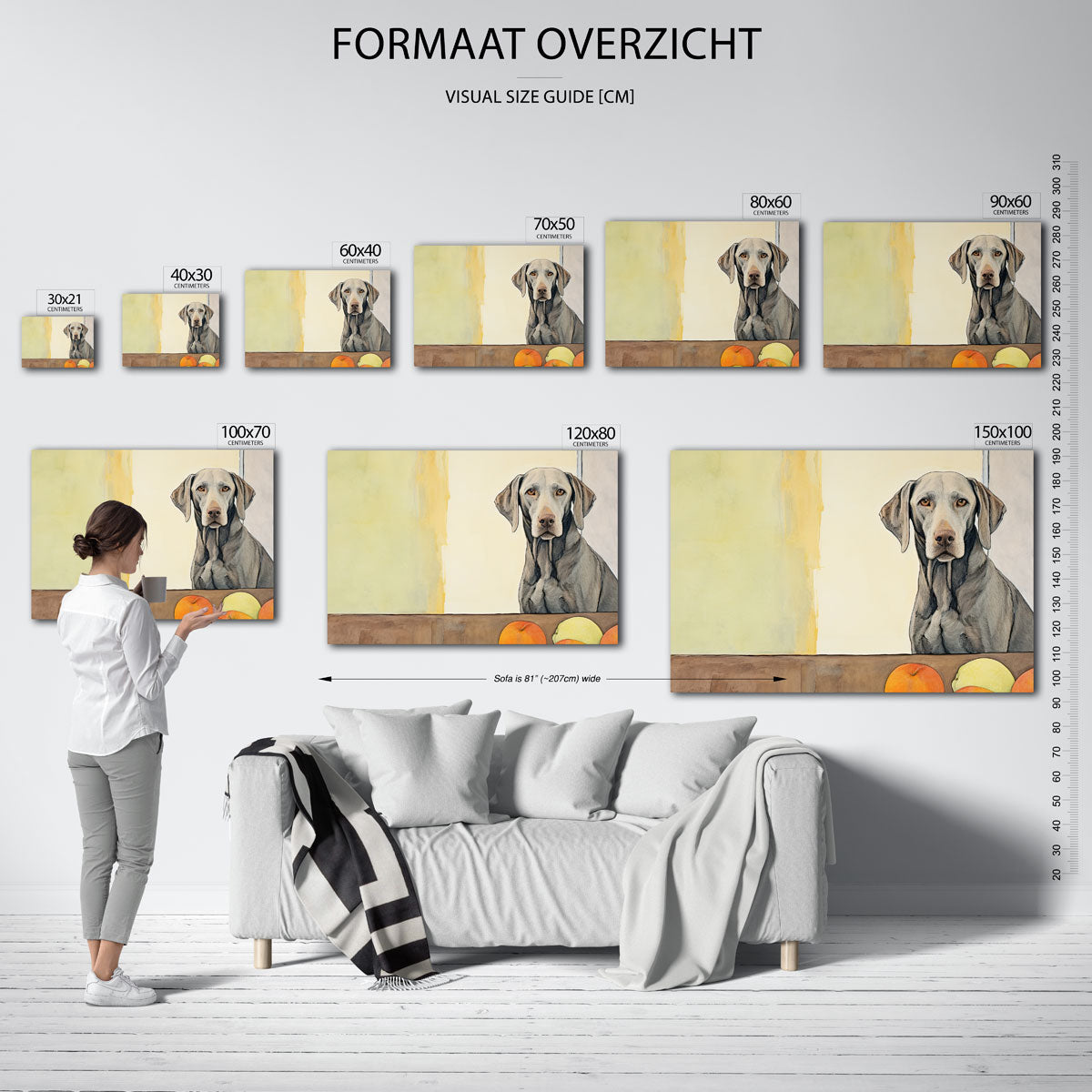 Hond met fruit Poster