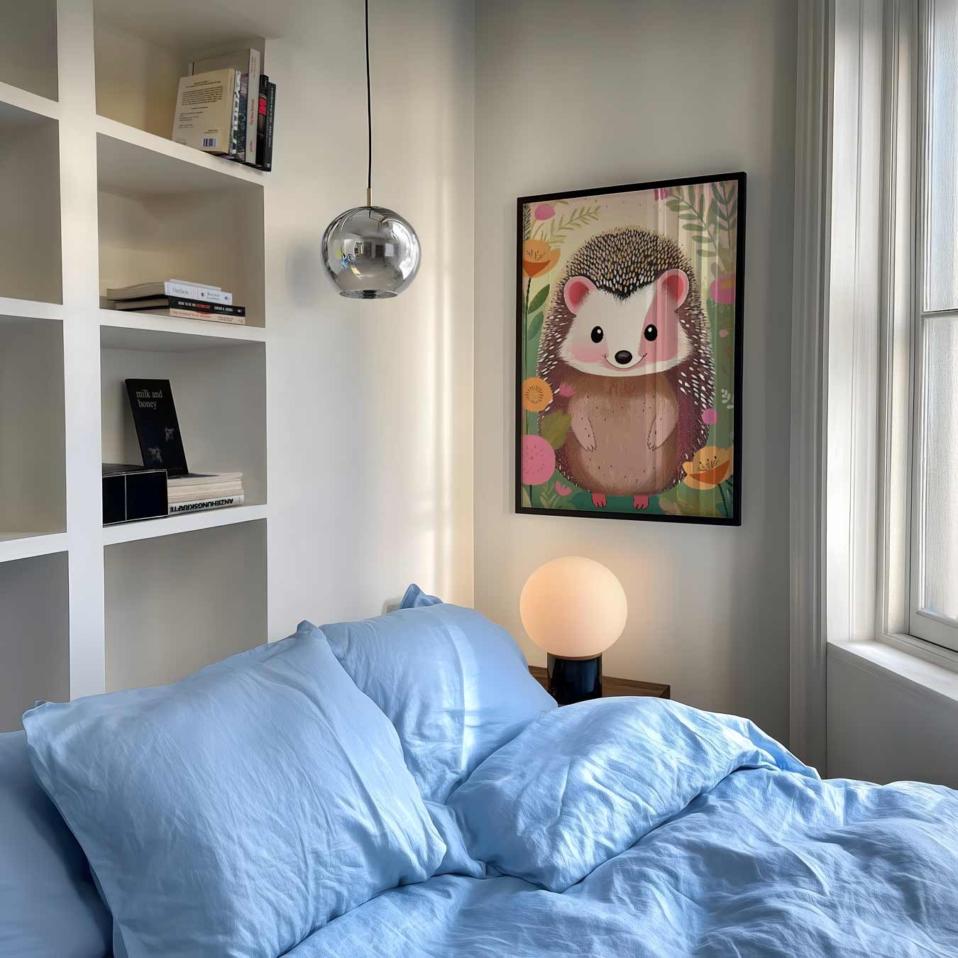 Schattige Egel Tuinposter-WallArtistic