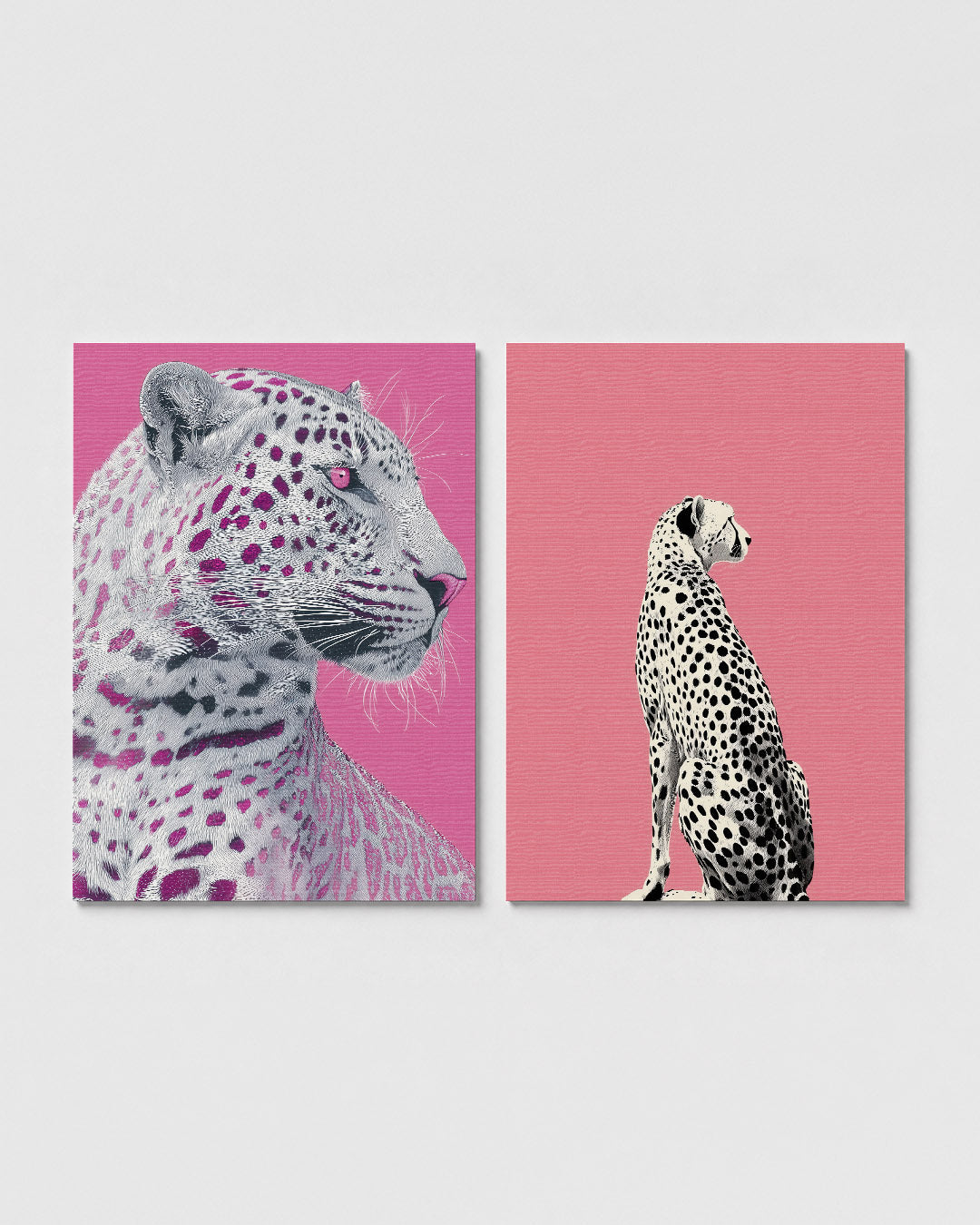 Roze dierenportret Posterset