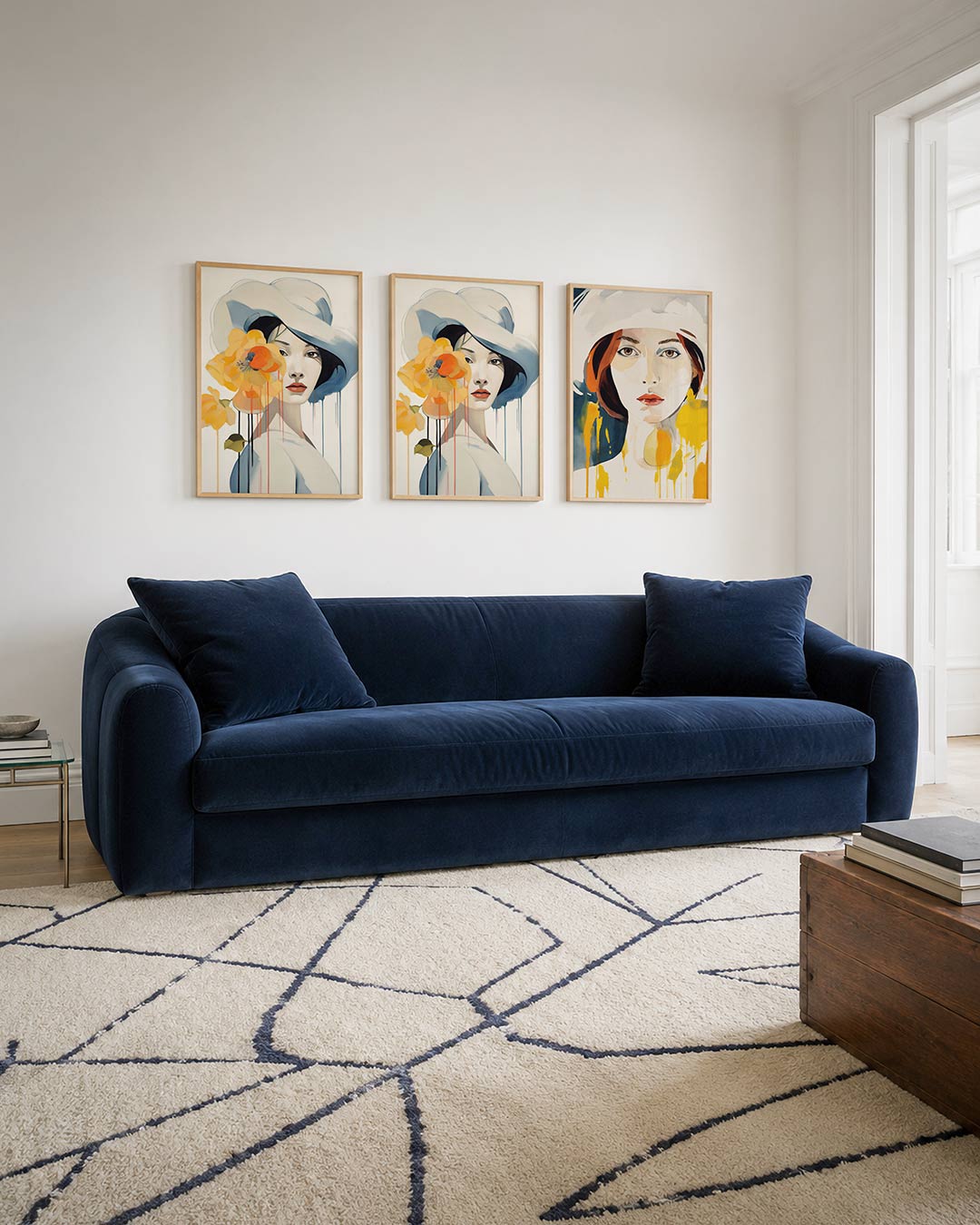 Bloem en hoed Posterset