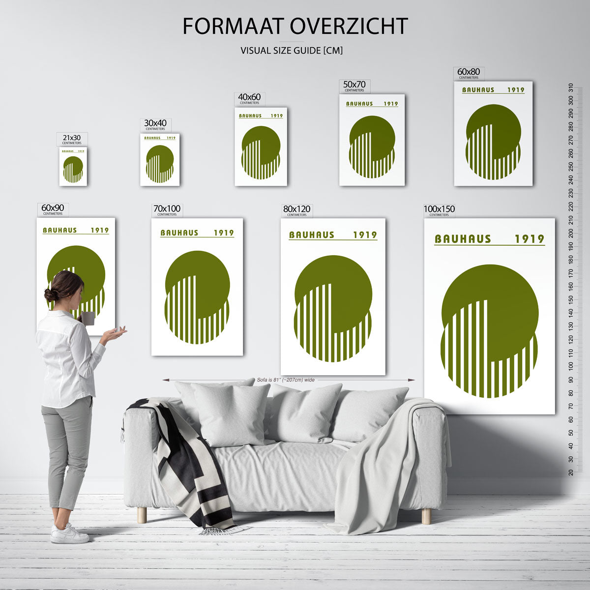 Cirkel en lijnen Poster