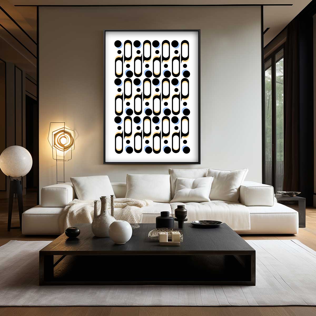 Modern Grafisch Patroon Kunstwerk-canvas-dibond-plexiglas-wanddecoratie-WallArtistic