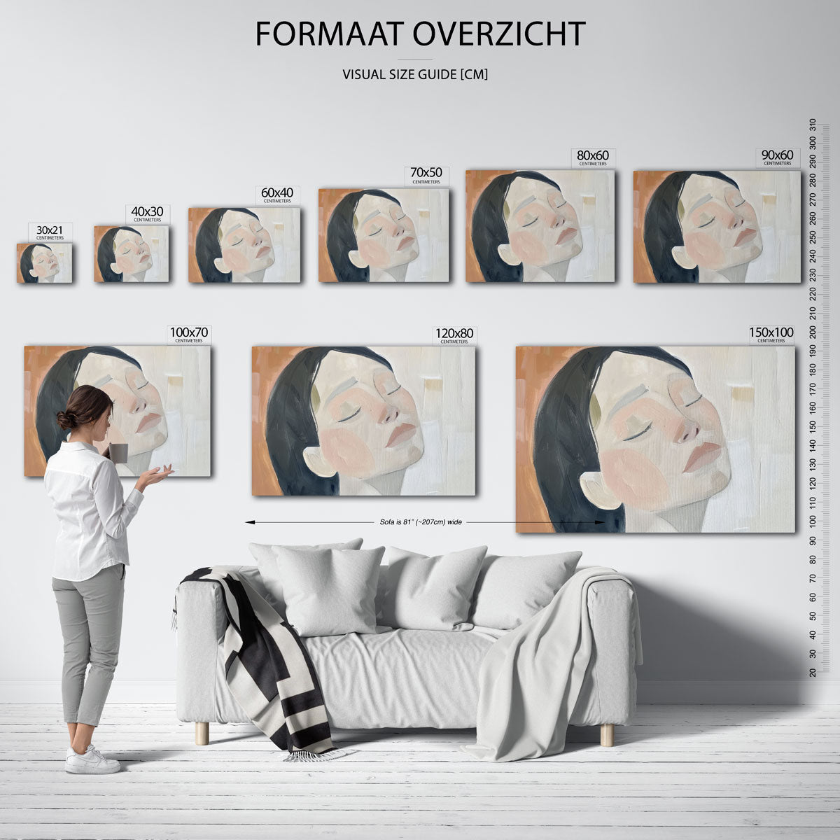 Dromerig gezicht Poster