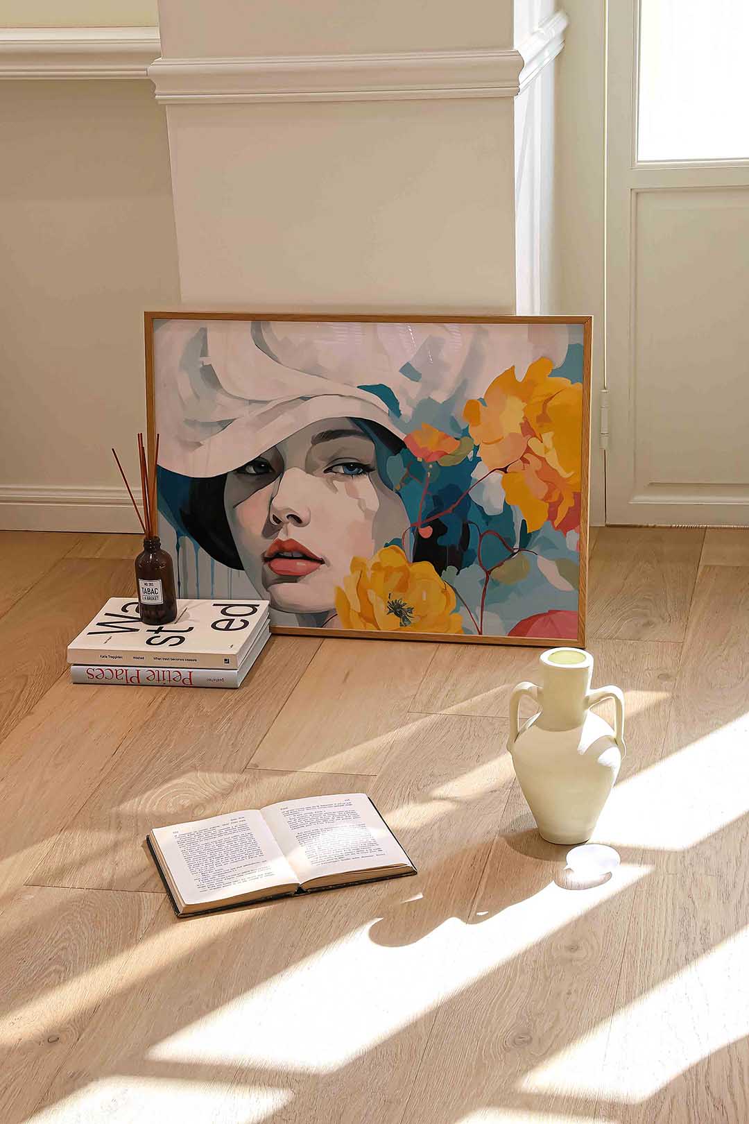 Vrouw met bloemen Poster