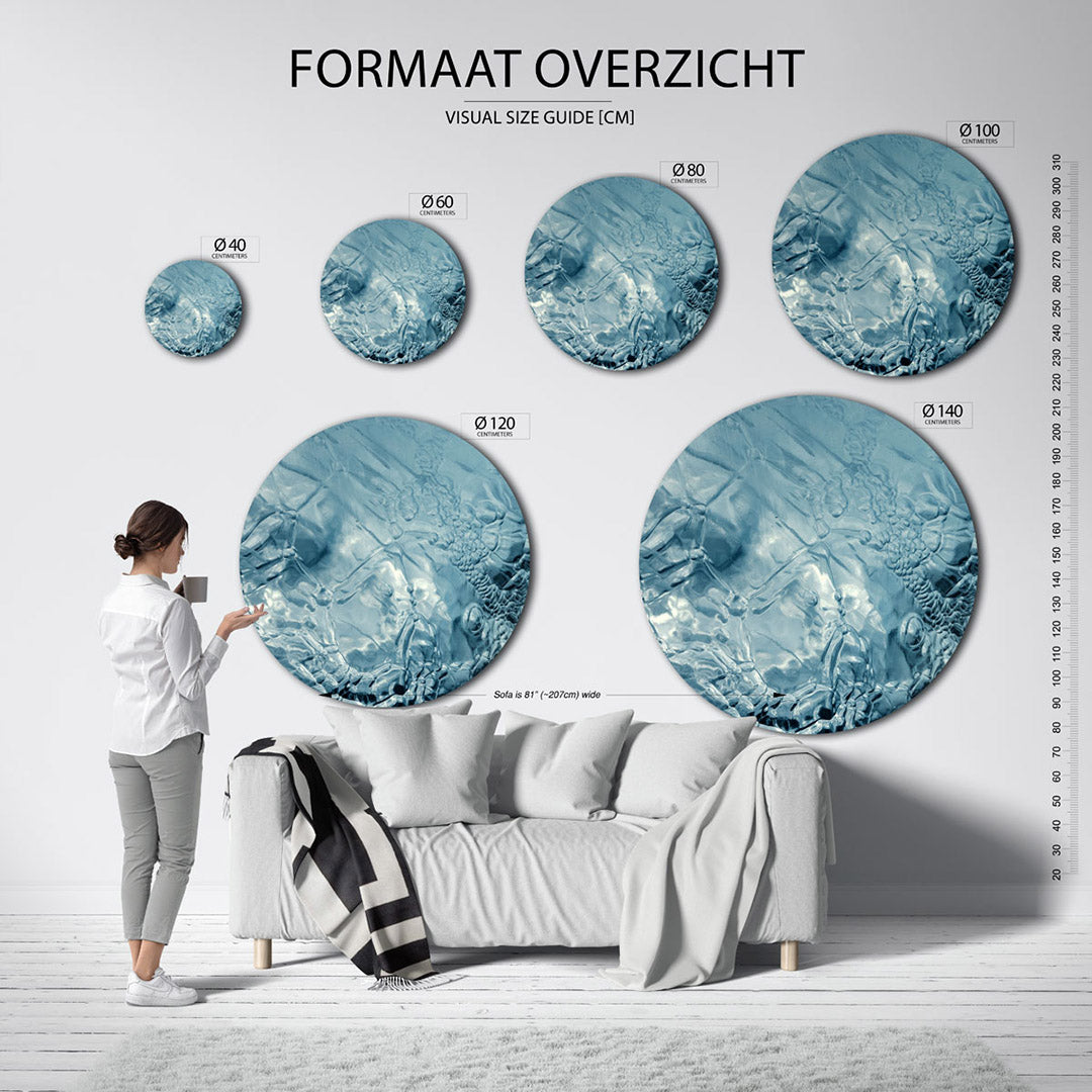 Glanzende texturen Muurcirkel