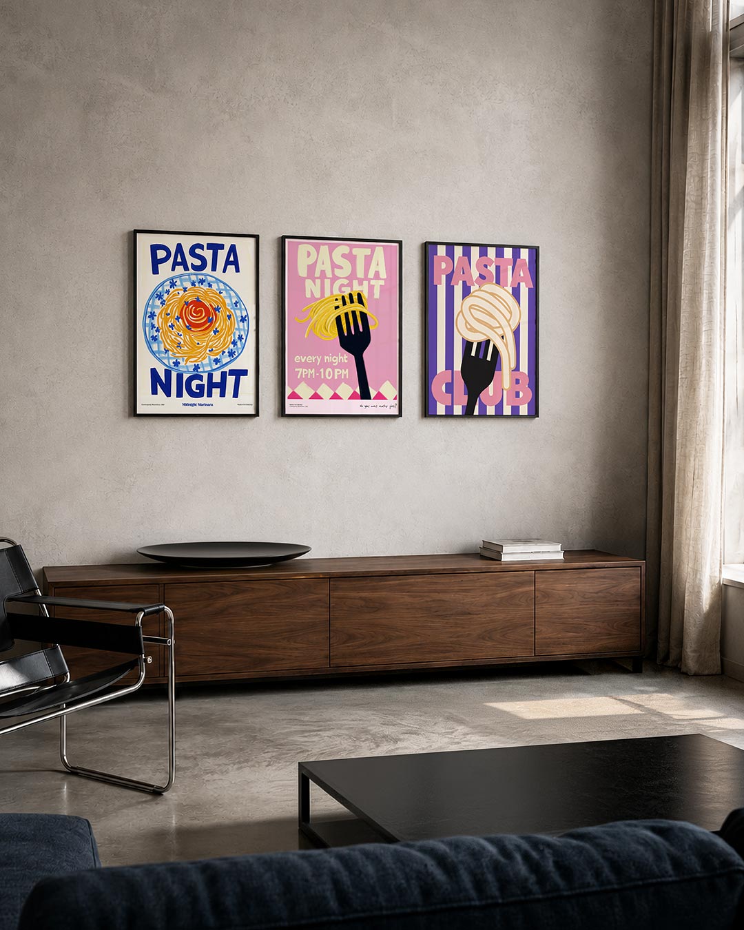 Kleurrijke pastaschotel Posterset