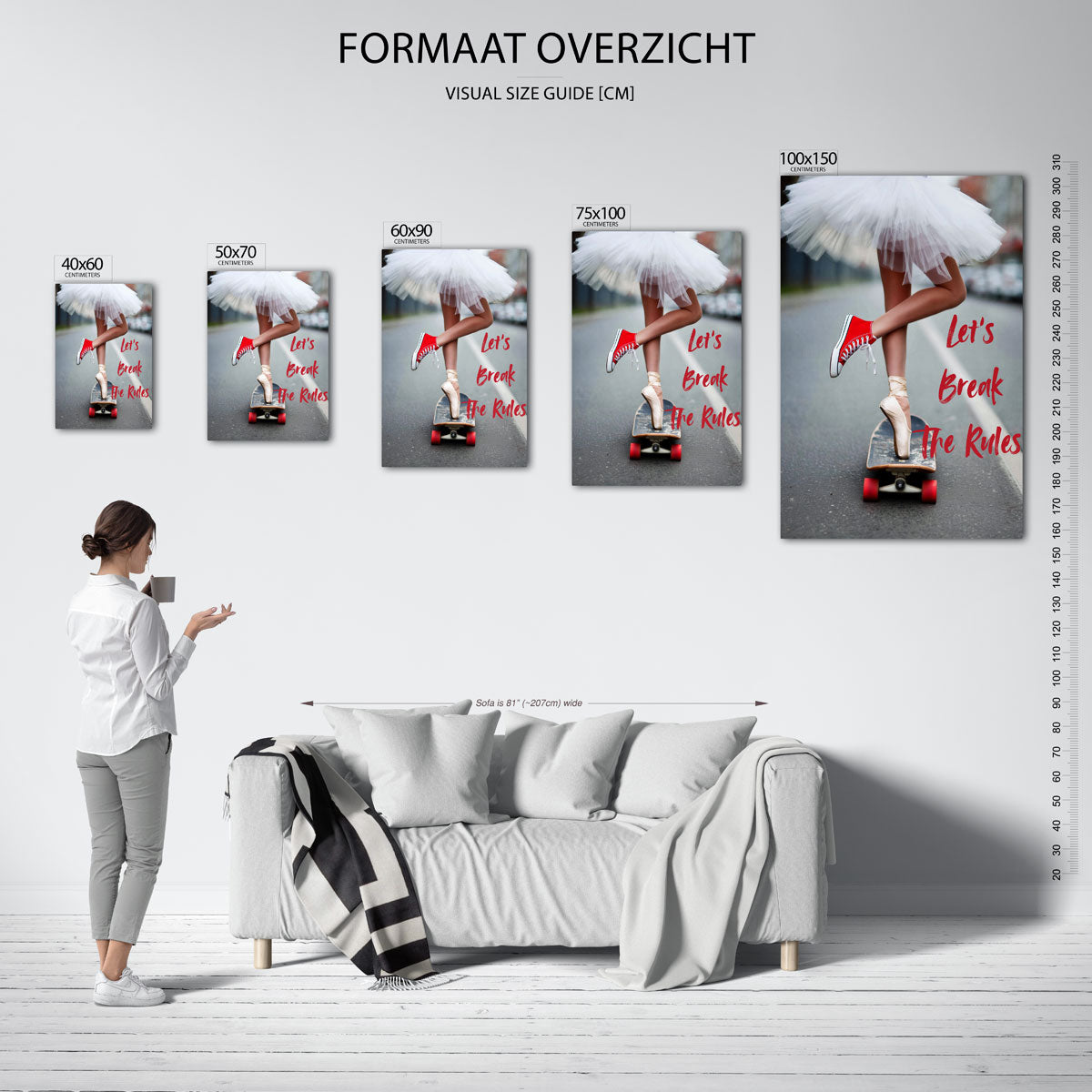 Dans op skateboard Kunstwerk