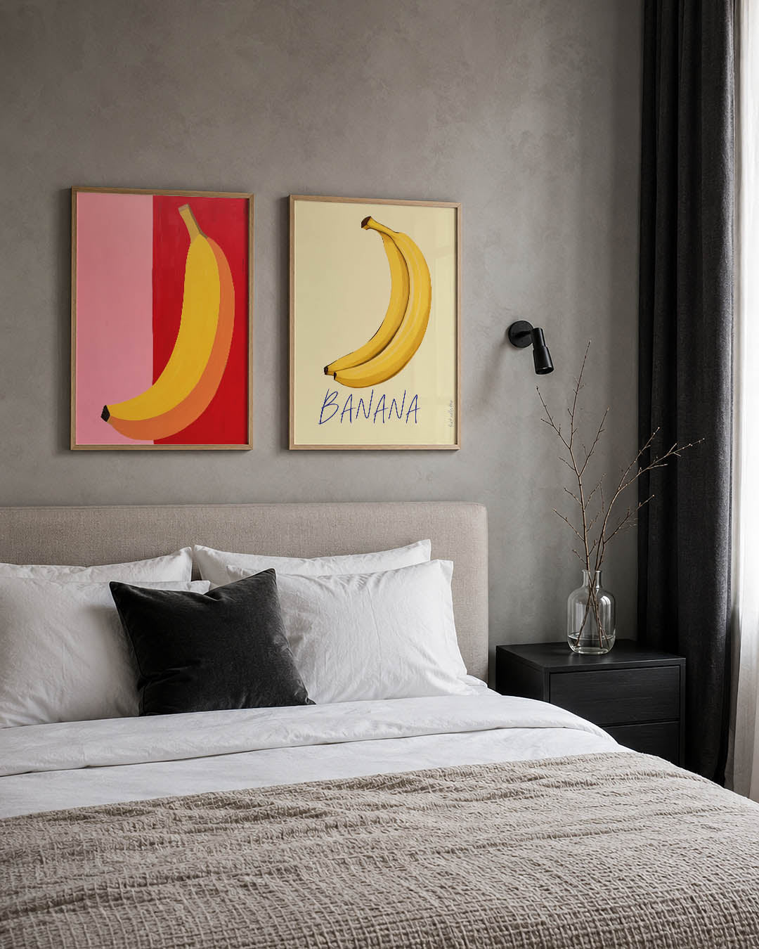 Kleurrijke banaan Posterset