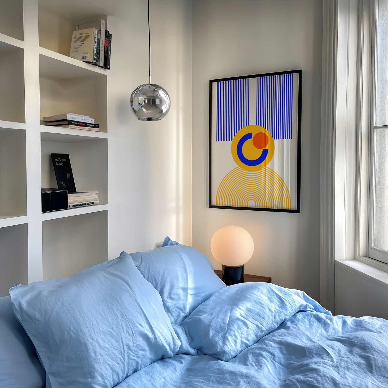 Vrolijke Geometrische Kunstposter-WallArtistic