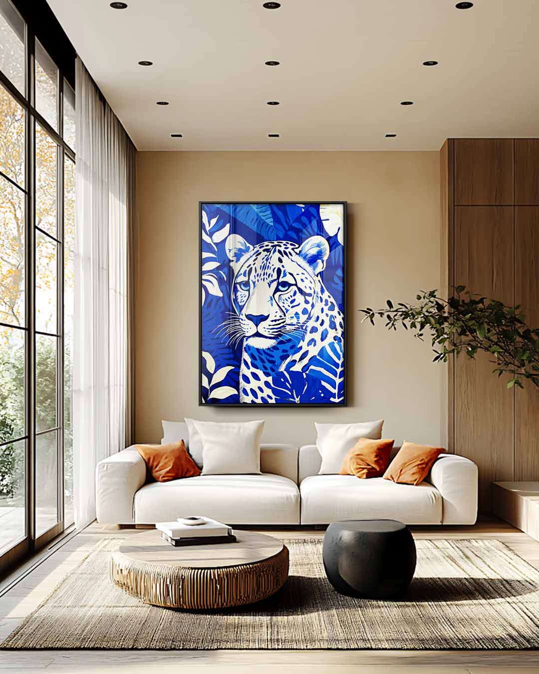 Kunstwerk „Blauer Dschungelleopard“