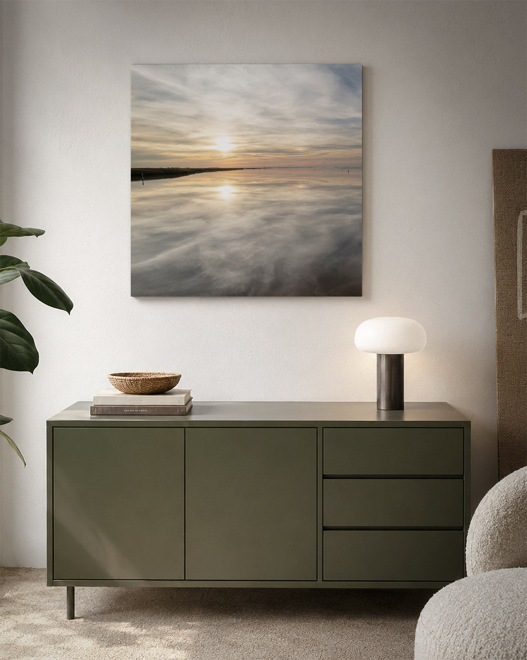 Rustige zonsondergang Kunstwerk