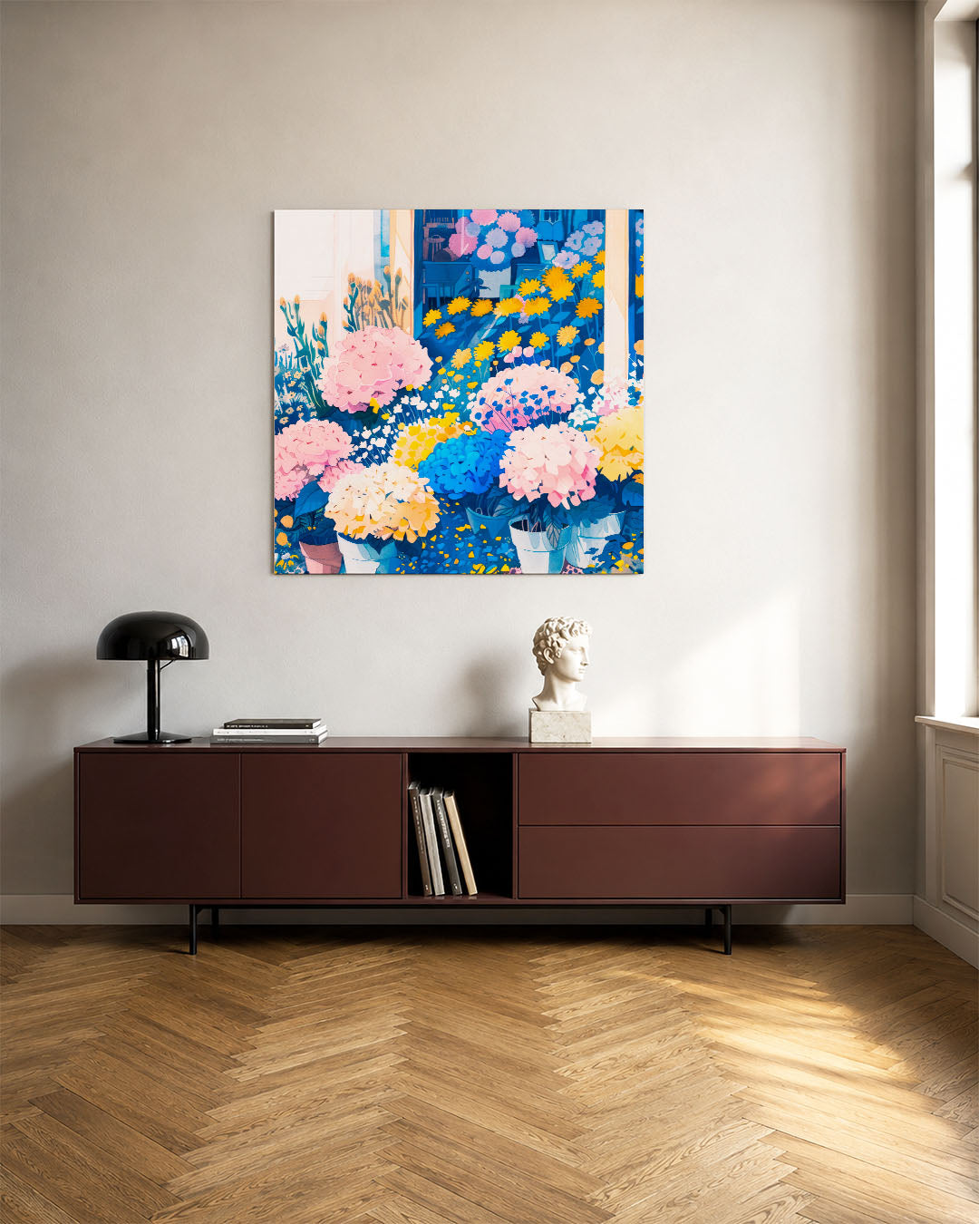 Bloemenexplosie Kunstwerk