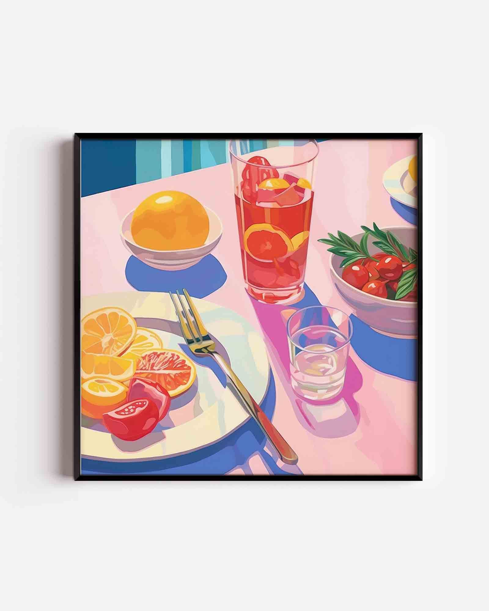 Fruit en drankjes Poster