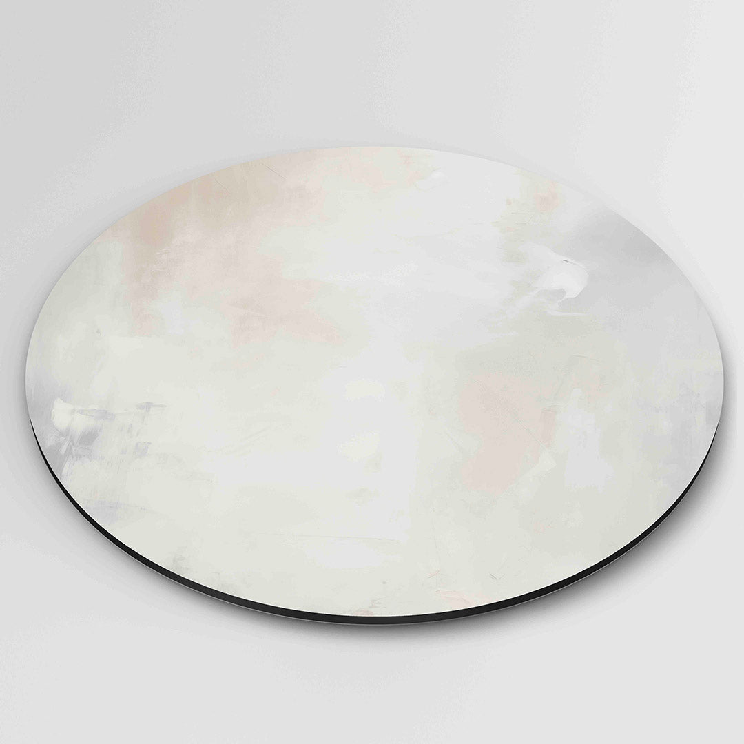 Abstracte beige en witte Muurcirkel
