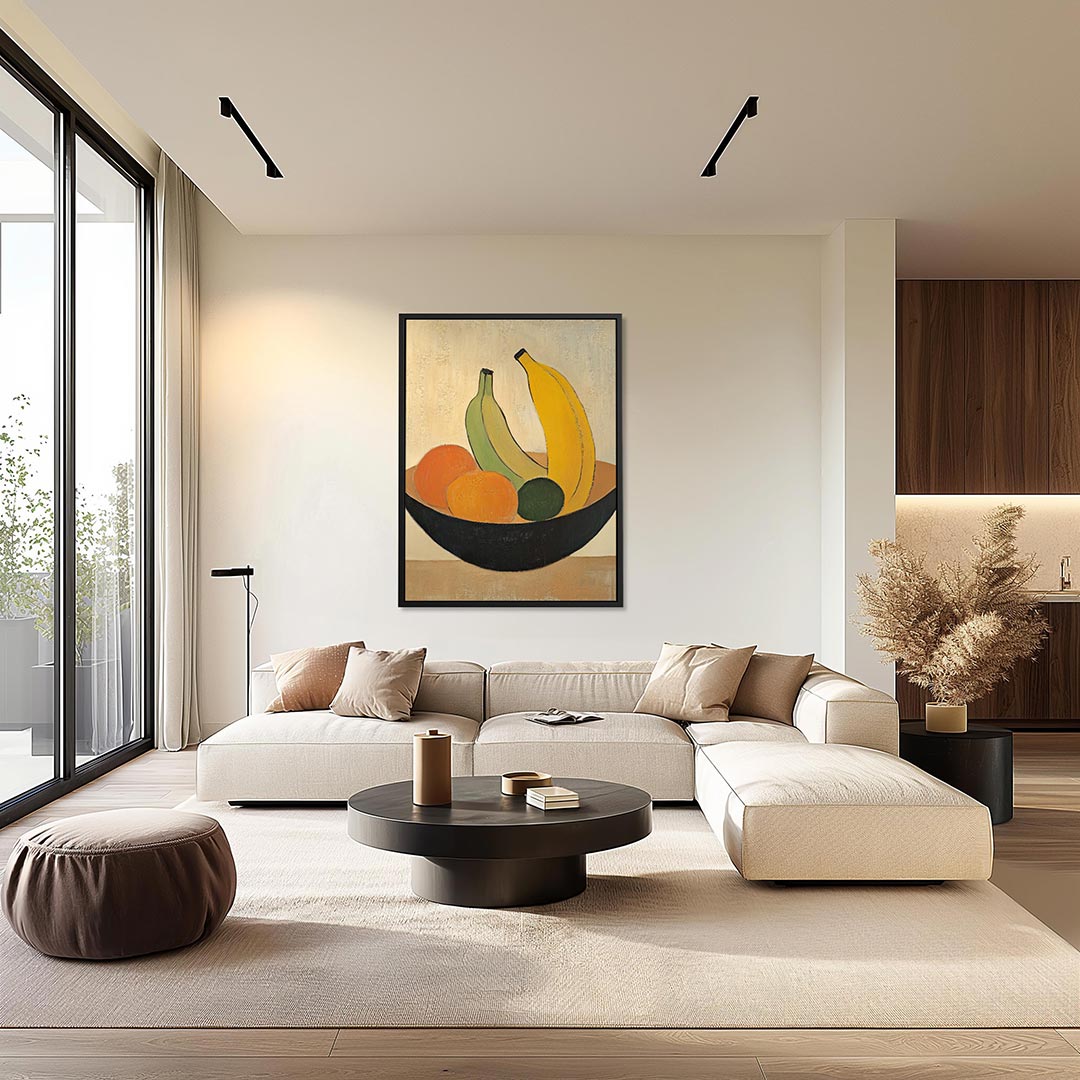 Fruit in schaal Kunstwerk