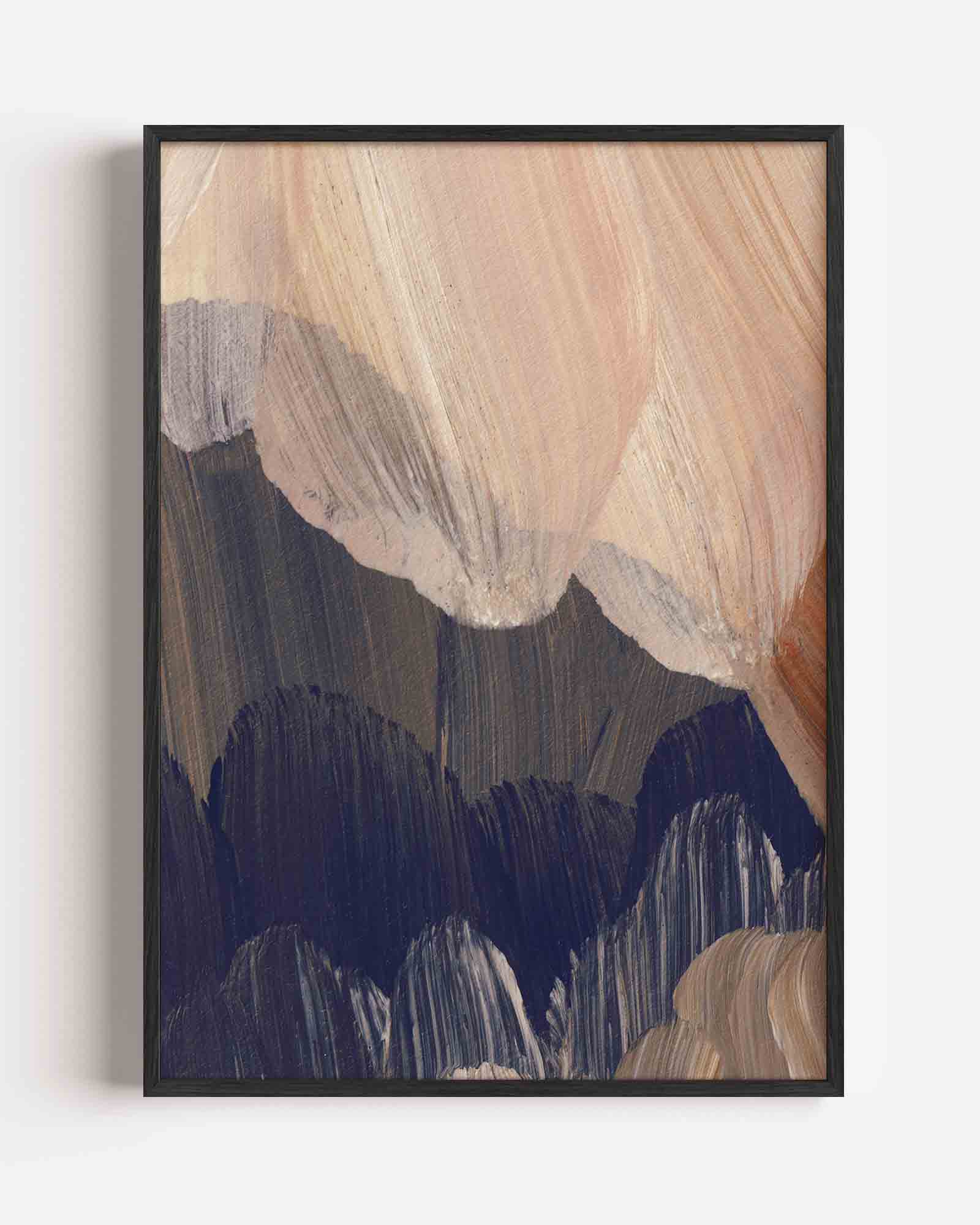 Abstracte penseelstreken Poster