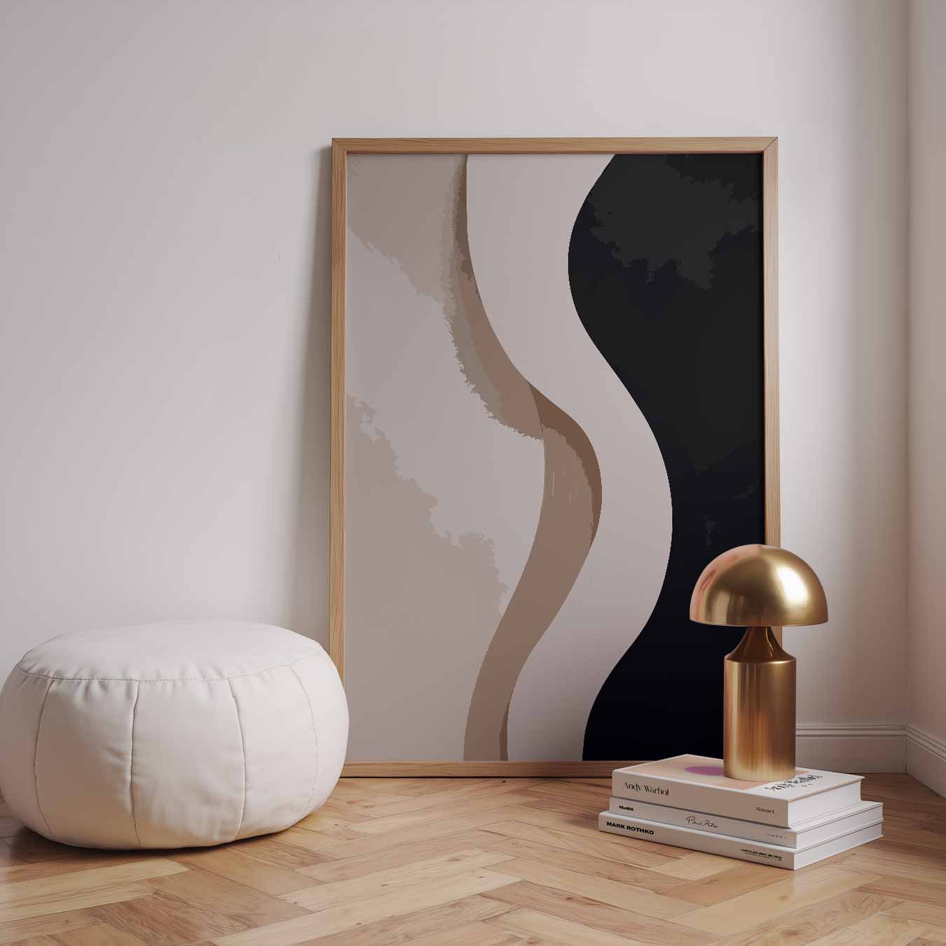 Subtiele Elegante Golven Poster-WallArtistic