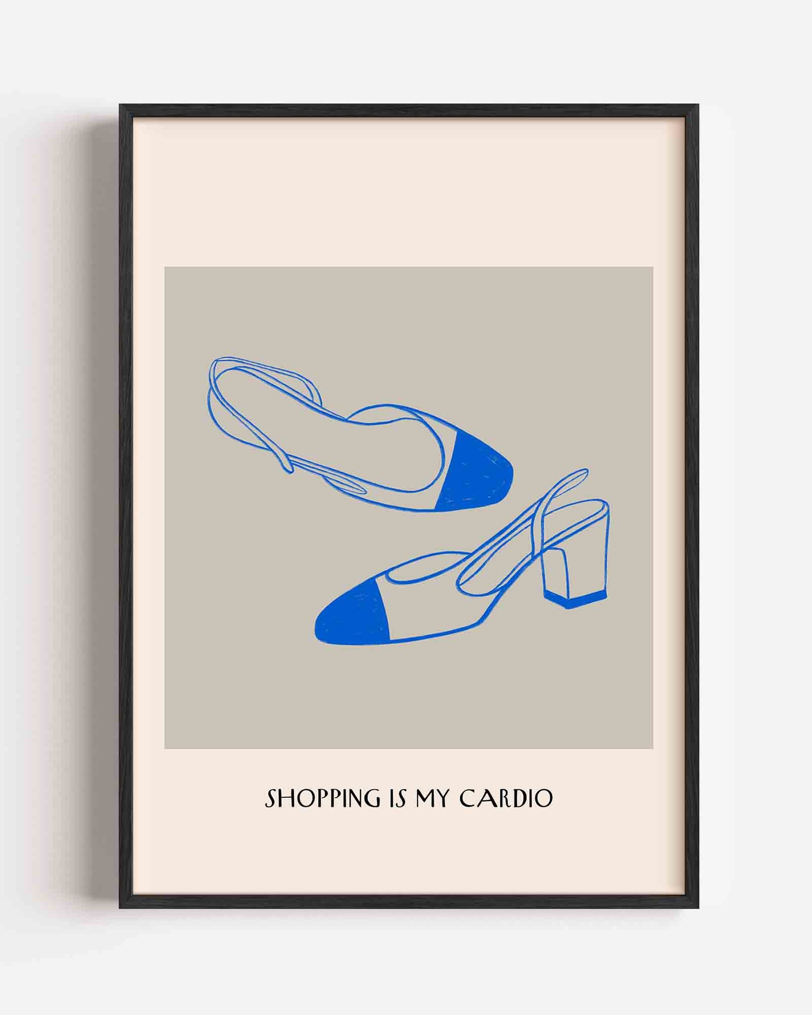 Blauwe schoenen Poster