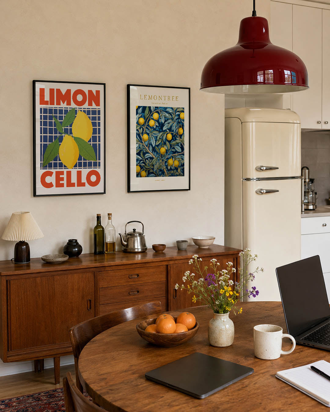 Citroen en ruitjes Posterset