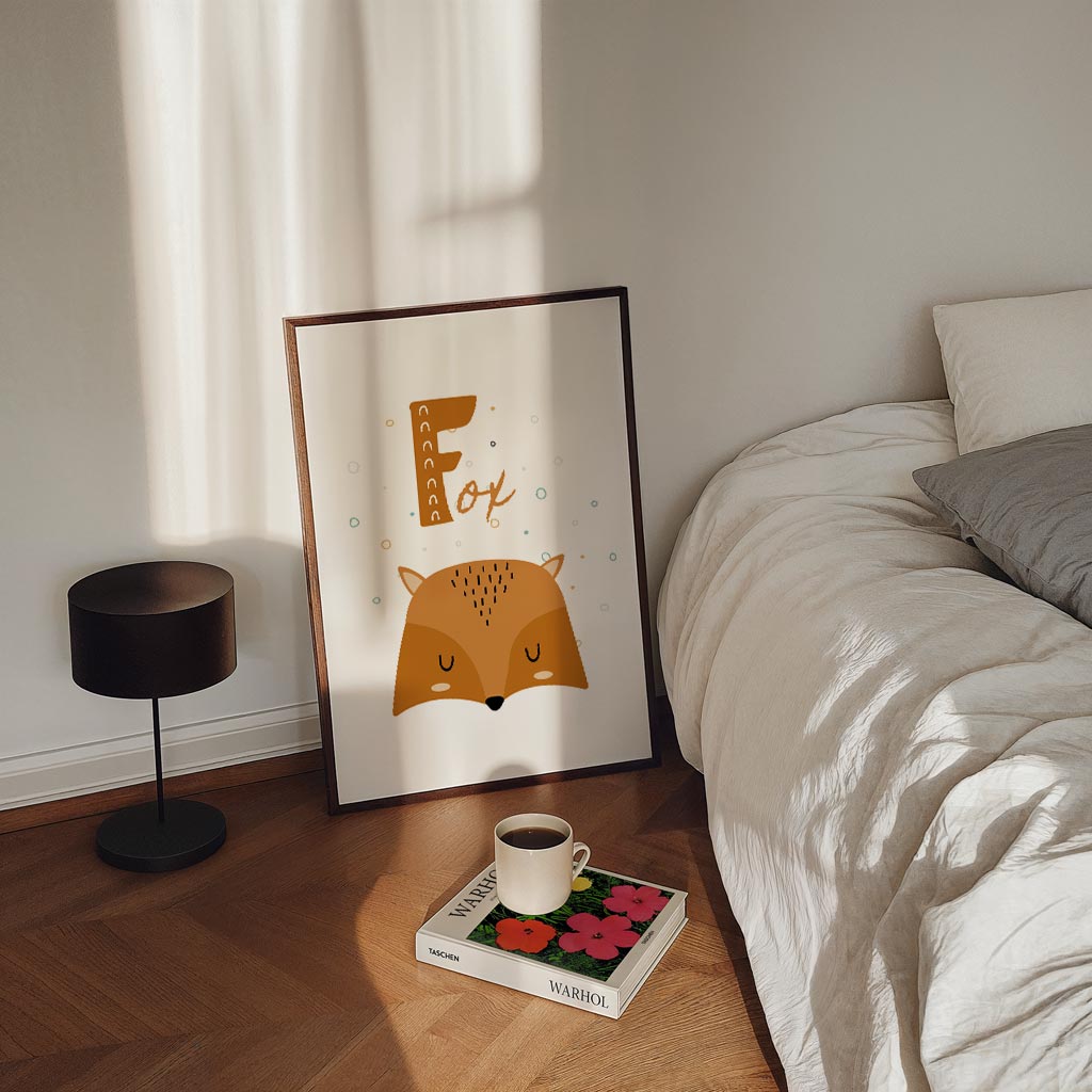 Dromerige Vos Kinderkamer Poster-WallArtistic