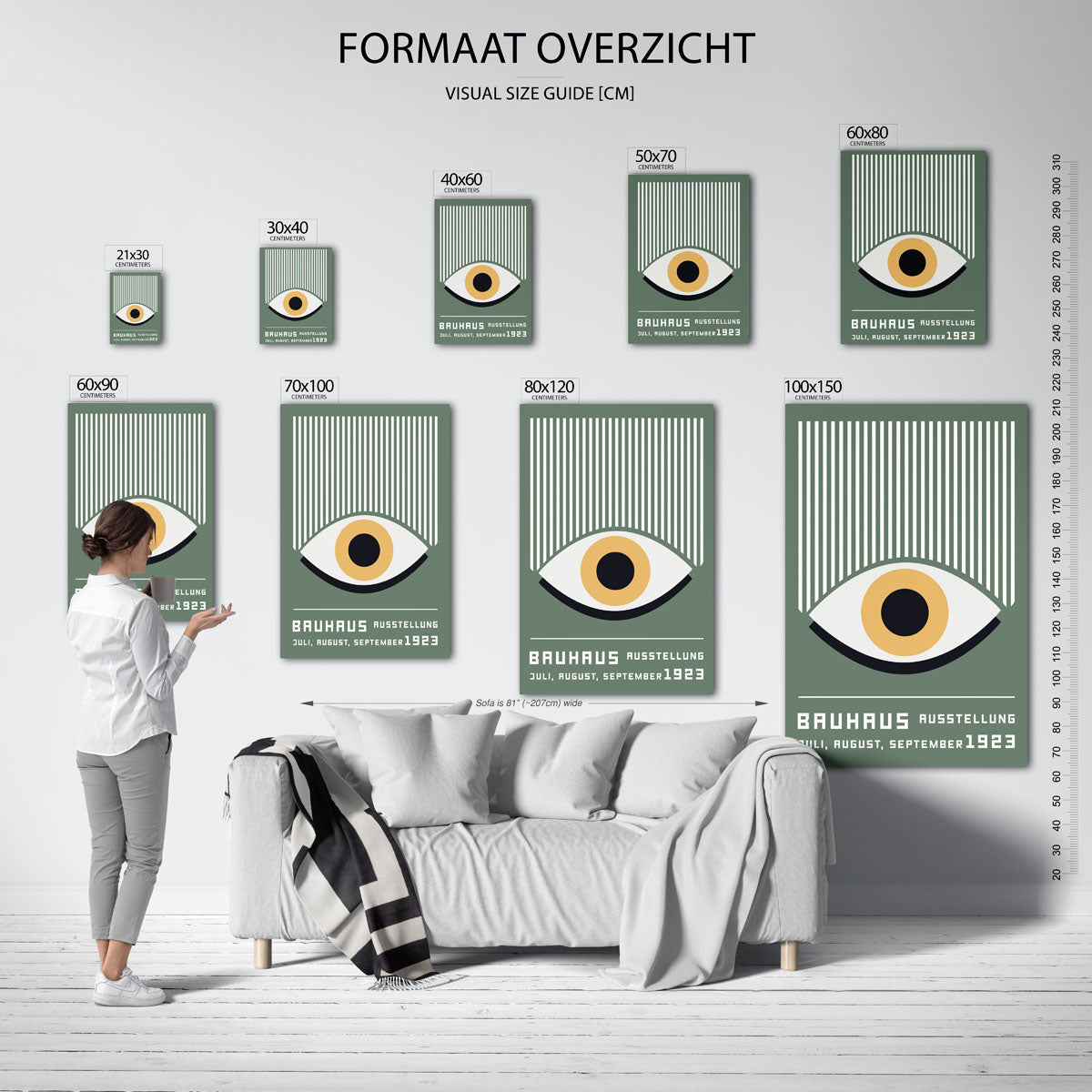 Lijnen en oog Poster