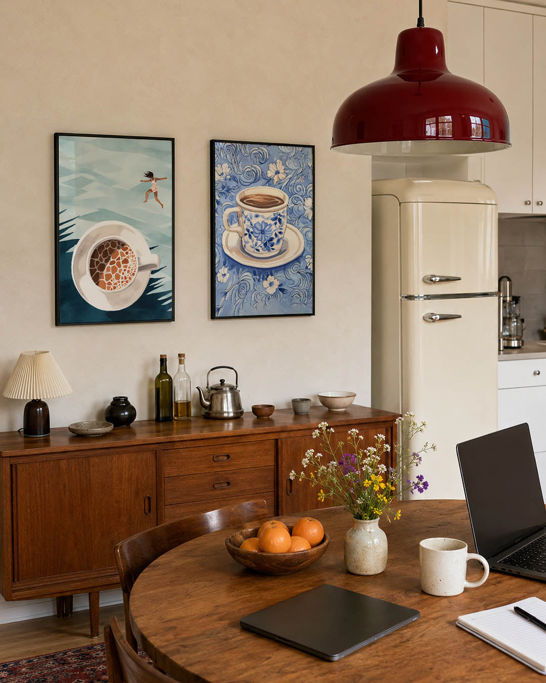 Koffiekunst en vrijheid Posterset
