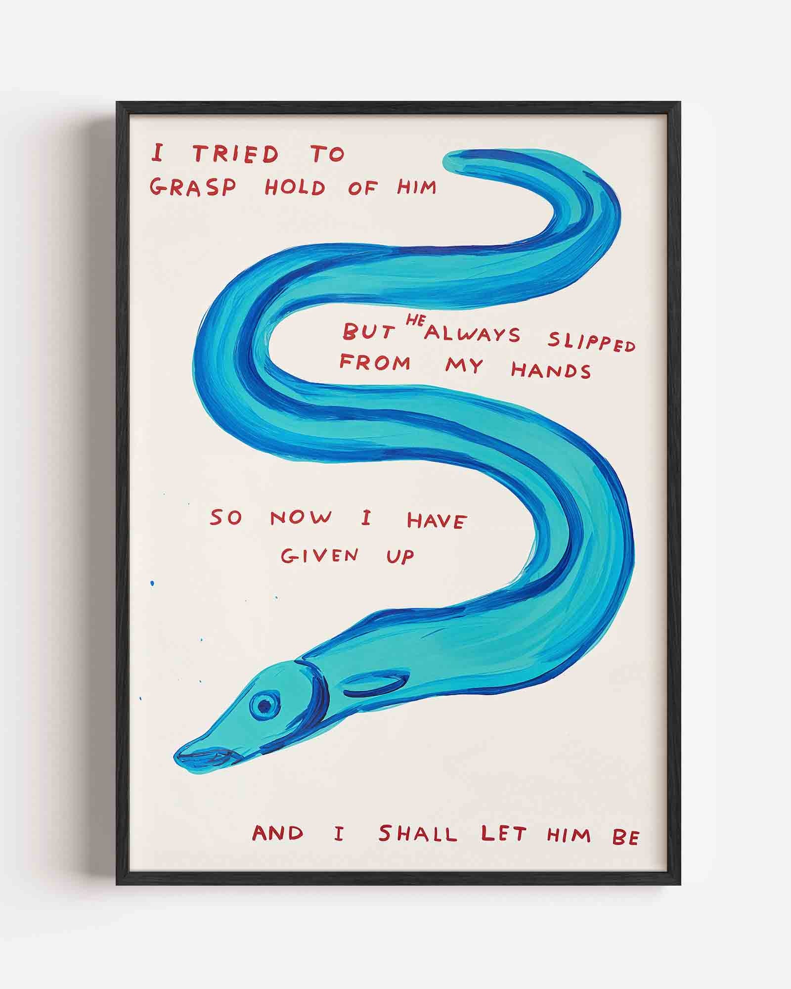 Blauwe slang Poster