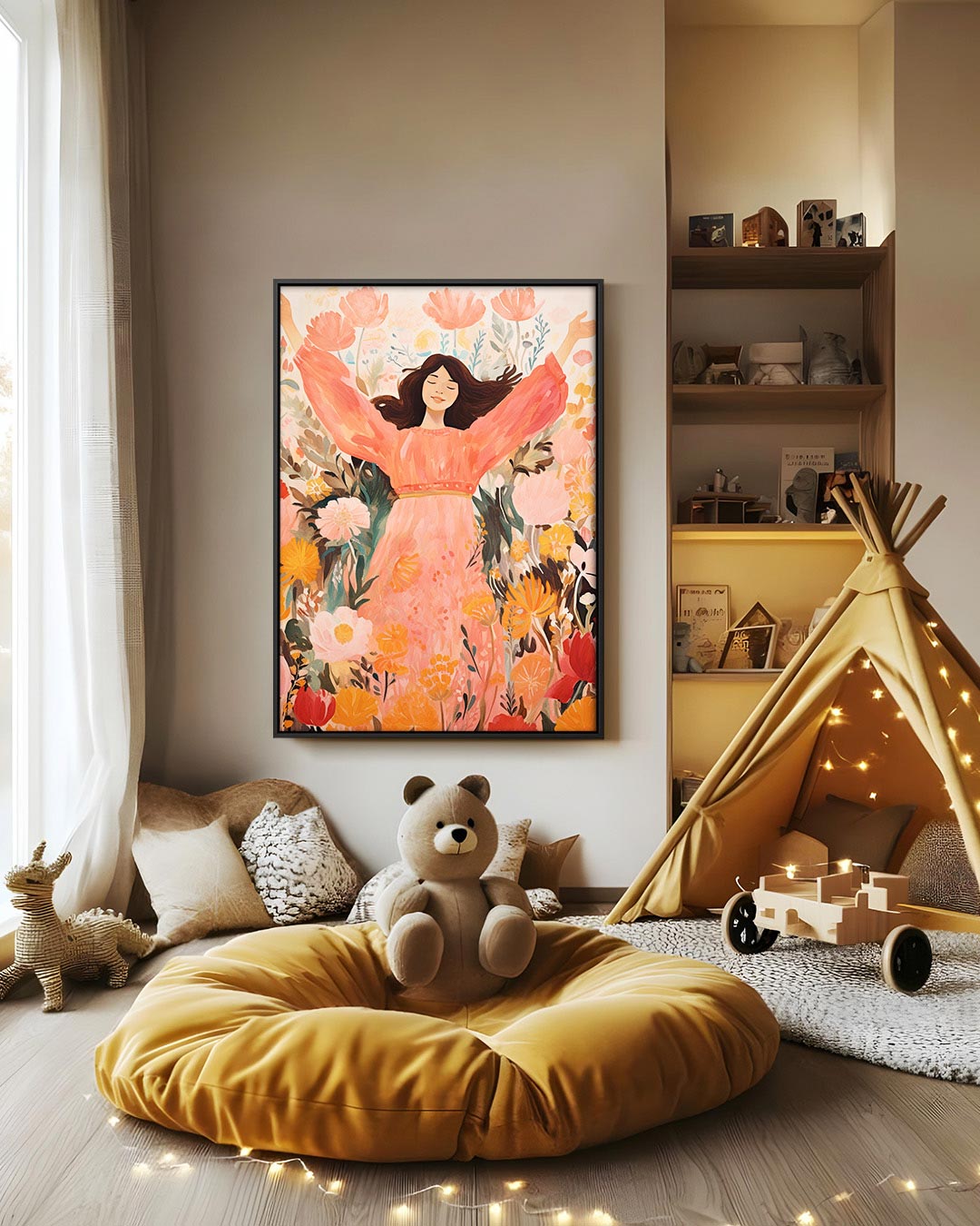 Vrolijke bloemenpracht Kunstwerk
