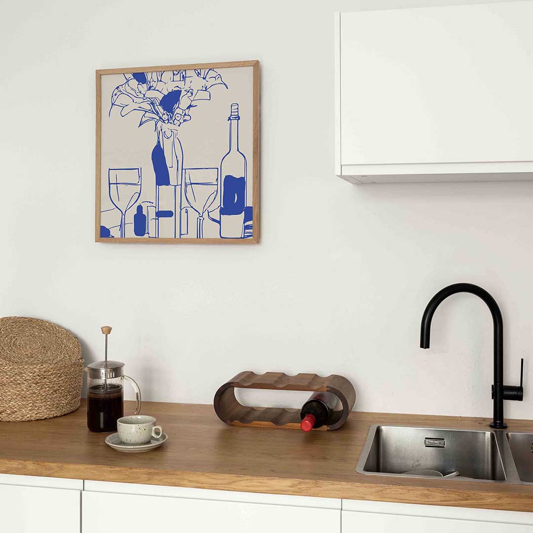 Stilleven met flessen Poster