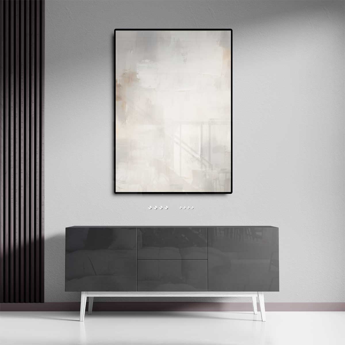 "Subtiele Witte Harmonie" Kunstwerk-canvas-dibond-plexiglas-wanddecoratie-WallArtistic